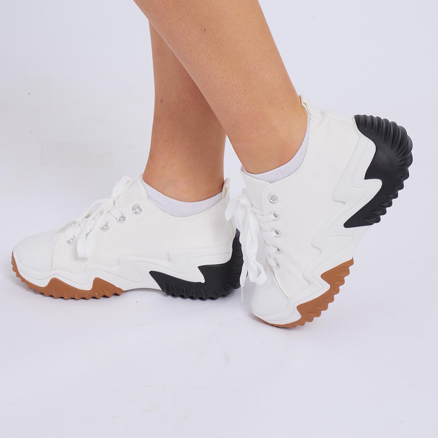 ALL SEASON WOMEN DAMEN CHUNKY SNEAKER KNÖCHEL SCHNÜR SNEAKER Schuhe Schuh - Bild 18 von 21