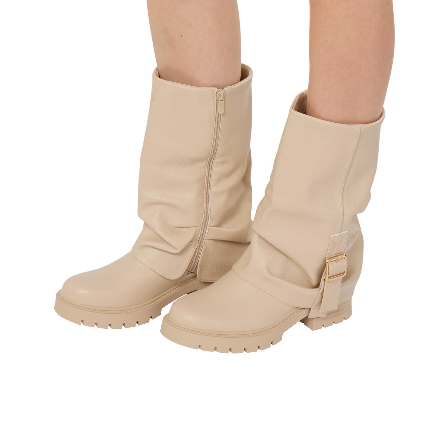 Women Mid Calf Boots Stylish Comfortable Everyday Wear Mid Calf Boots - Picture 5 of 13