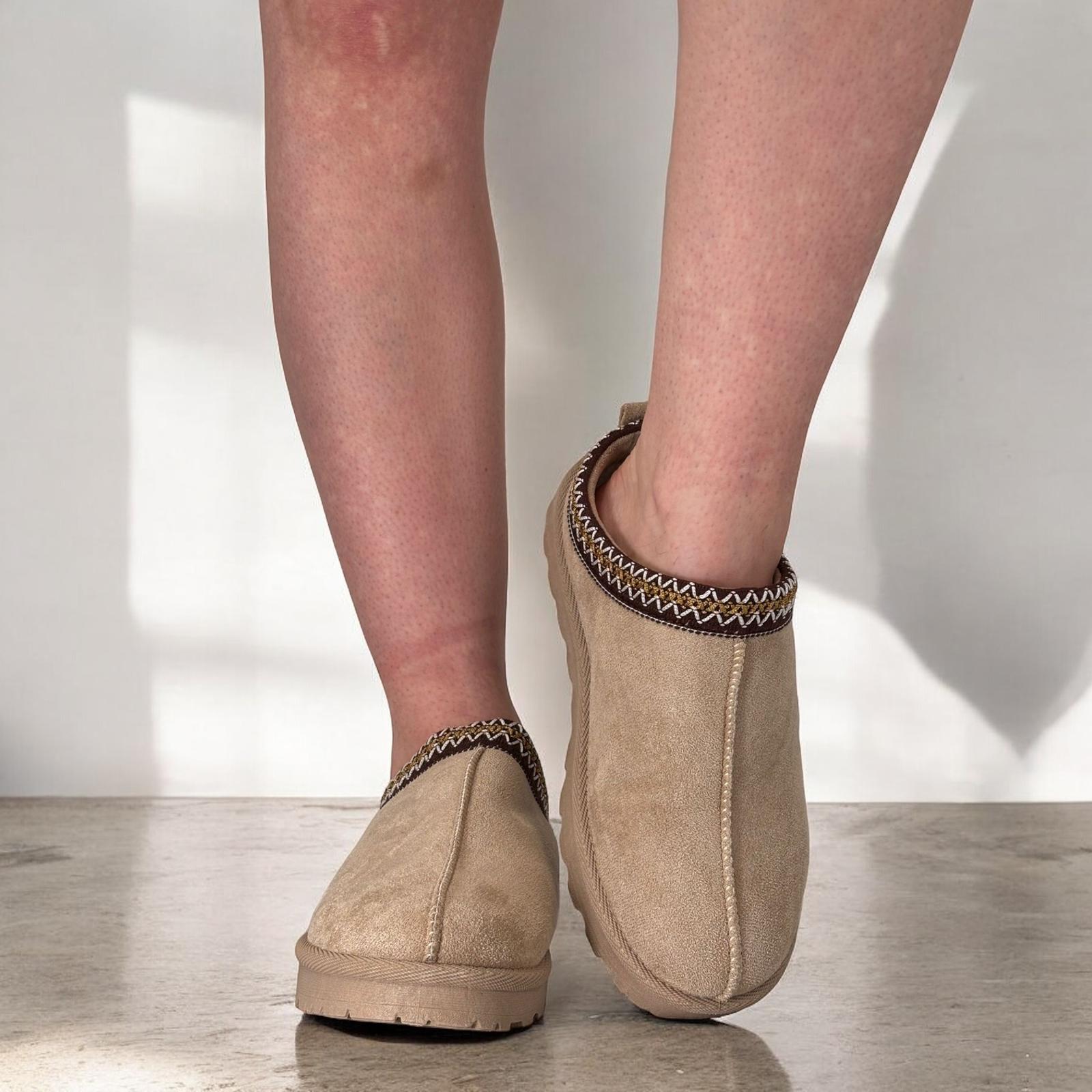 Damen Slipper Hausschuhe warm Kunstfell gefüttert Damen Hausschuhe Schuhe - Bild 3 von 19
