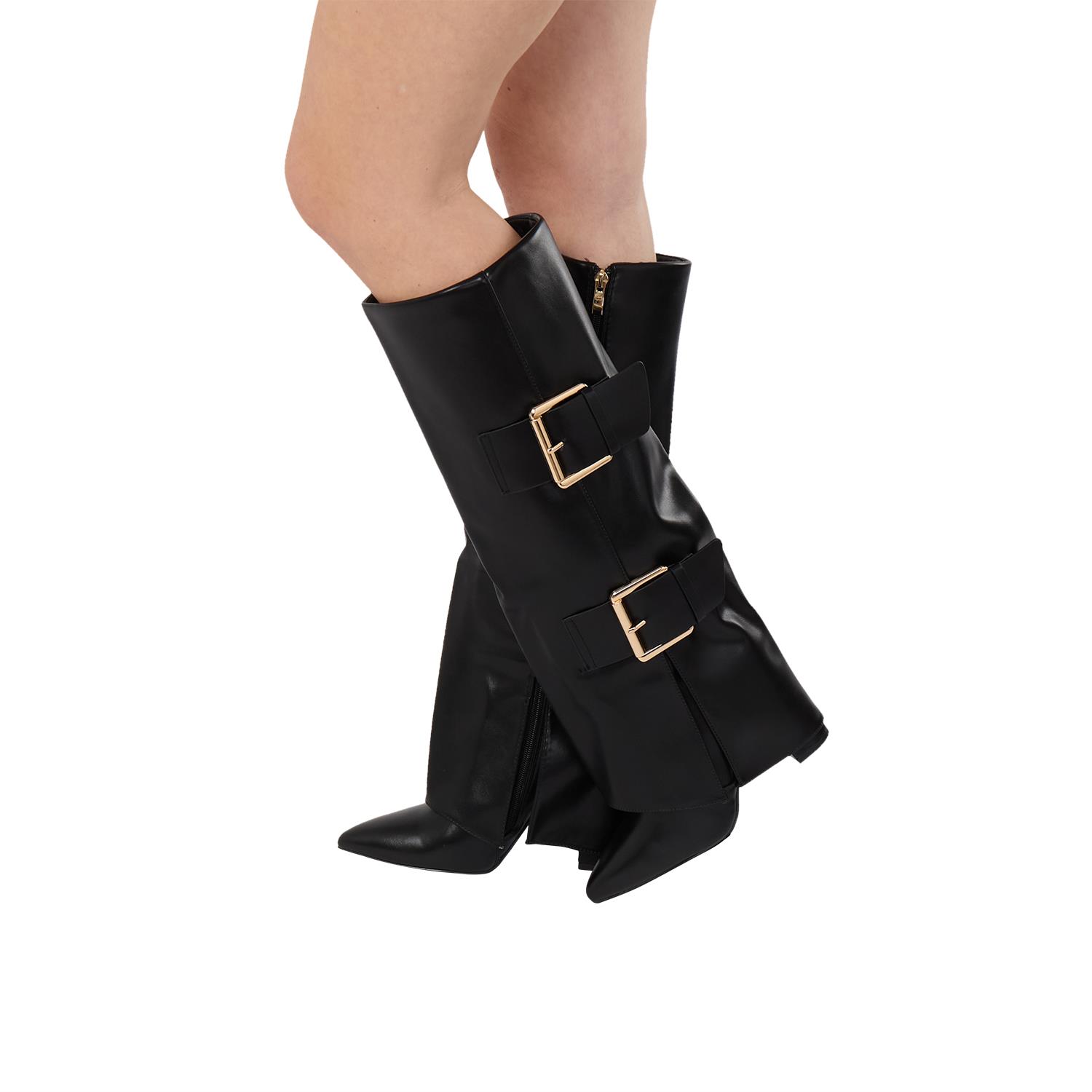Women Knee High Long Boots with Stripe Detail Knee Length Boots - Picture 6 of 13