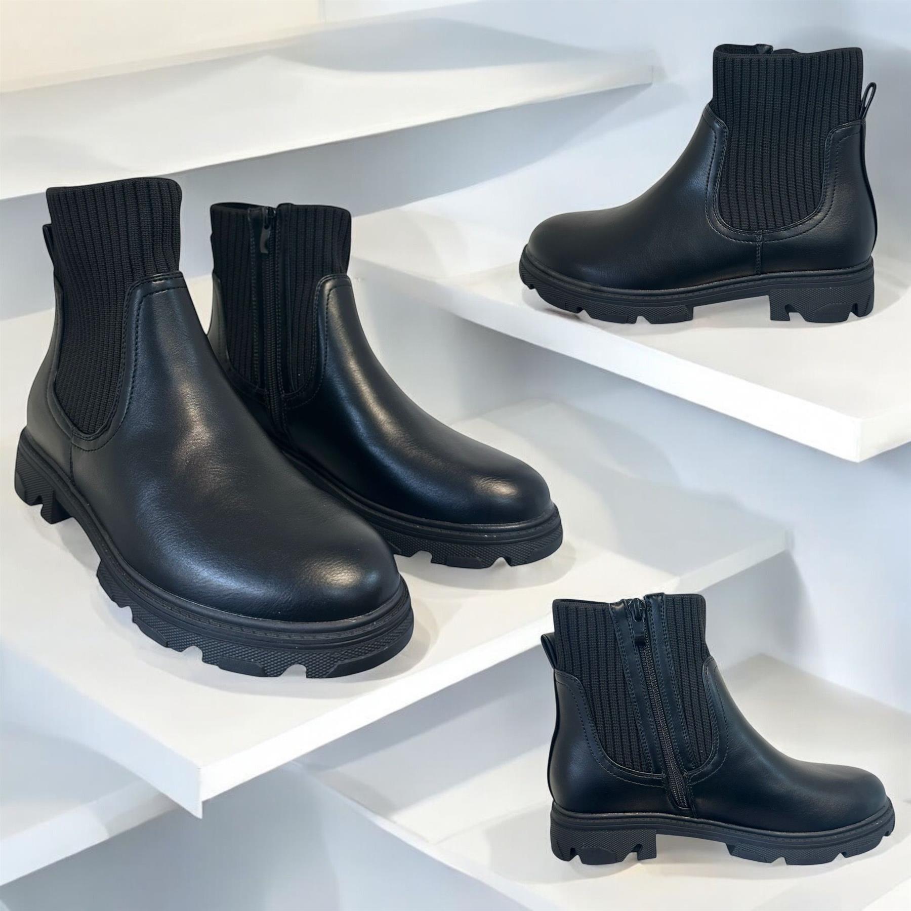 Women Plus Size Strech Mid Calf Boots Wide Fit Plus Size Boots Wide Calf Boots