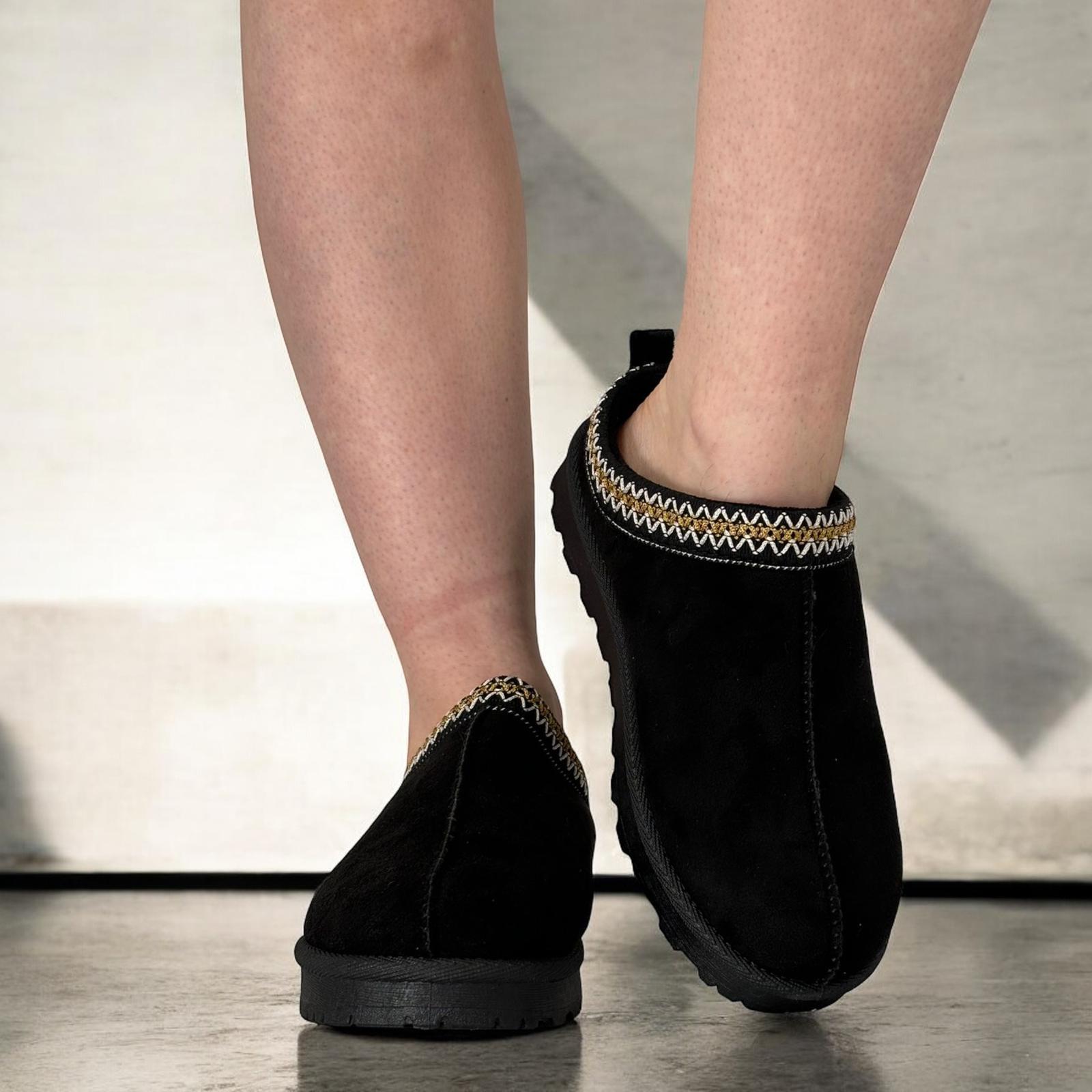 Damen Slipper Hausschuhe warm Kunstfell gefüttert Damen Hausschuhe Schuhe - Bild 7 von 19