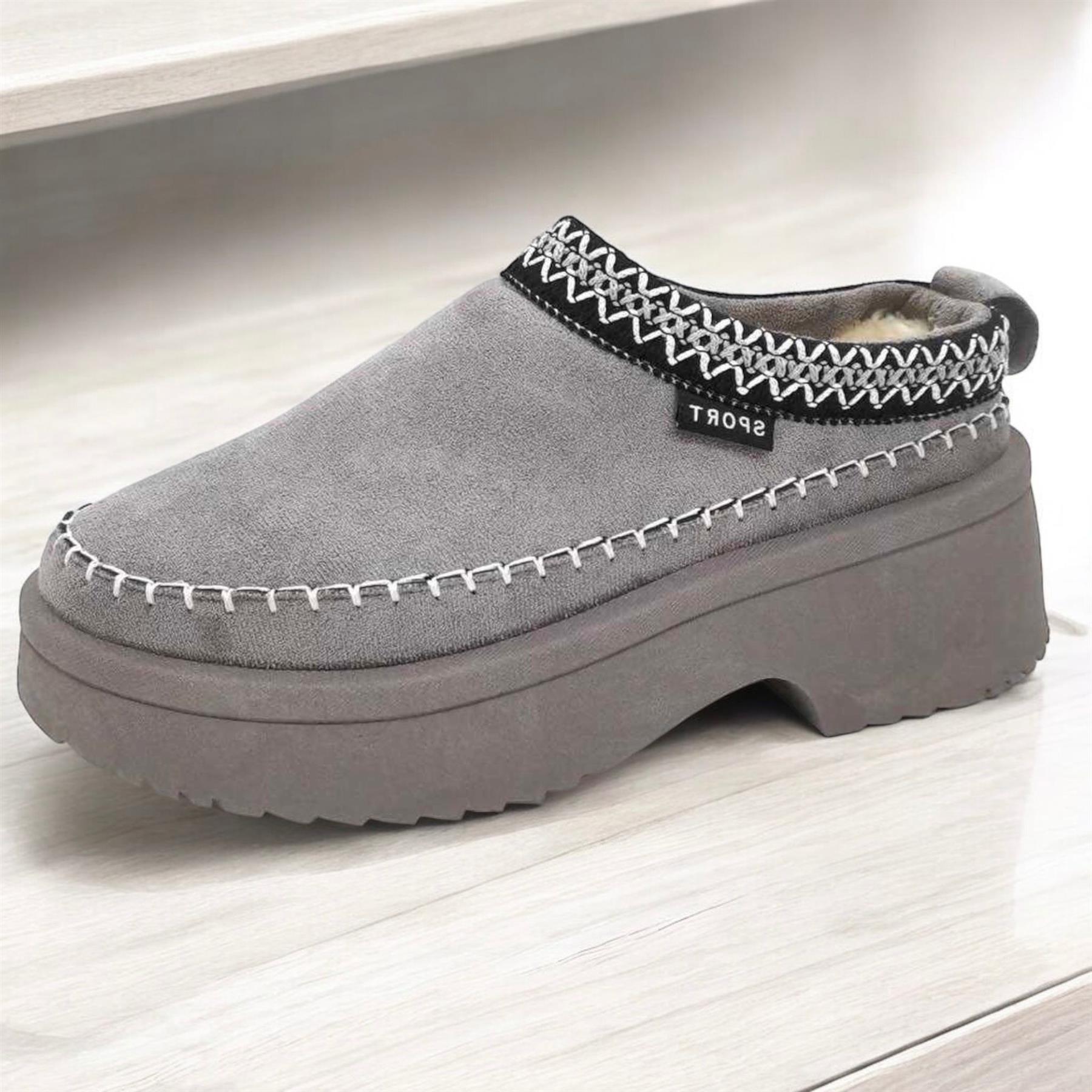 Women Platform Warm Slippers Comfy Faux Fur Slip On Platform Slipper Shoes - Picture 7 of 9
