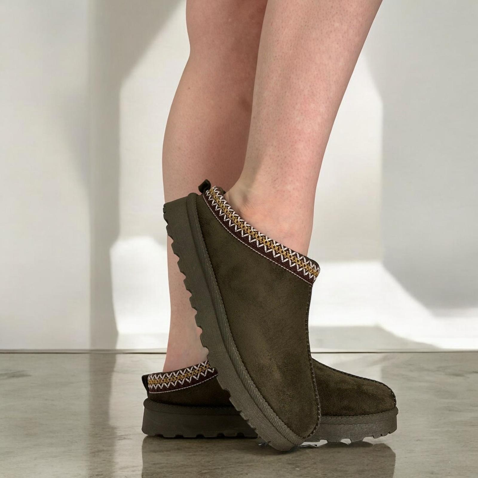 Damen Slipper Hausschuhe warm Kunstfell gefüttert Damen Hausschuhe Schuhe - Bild 11 von 19