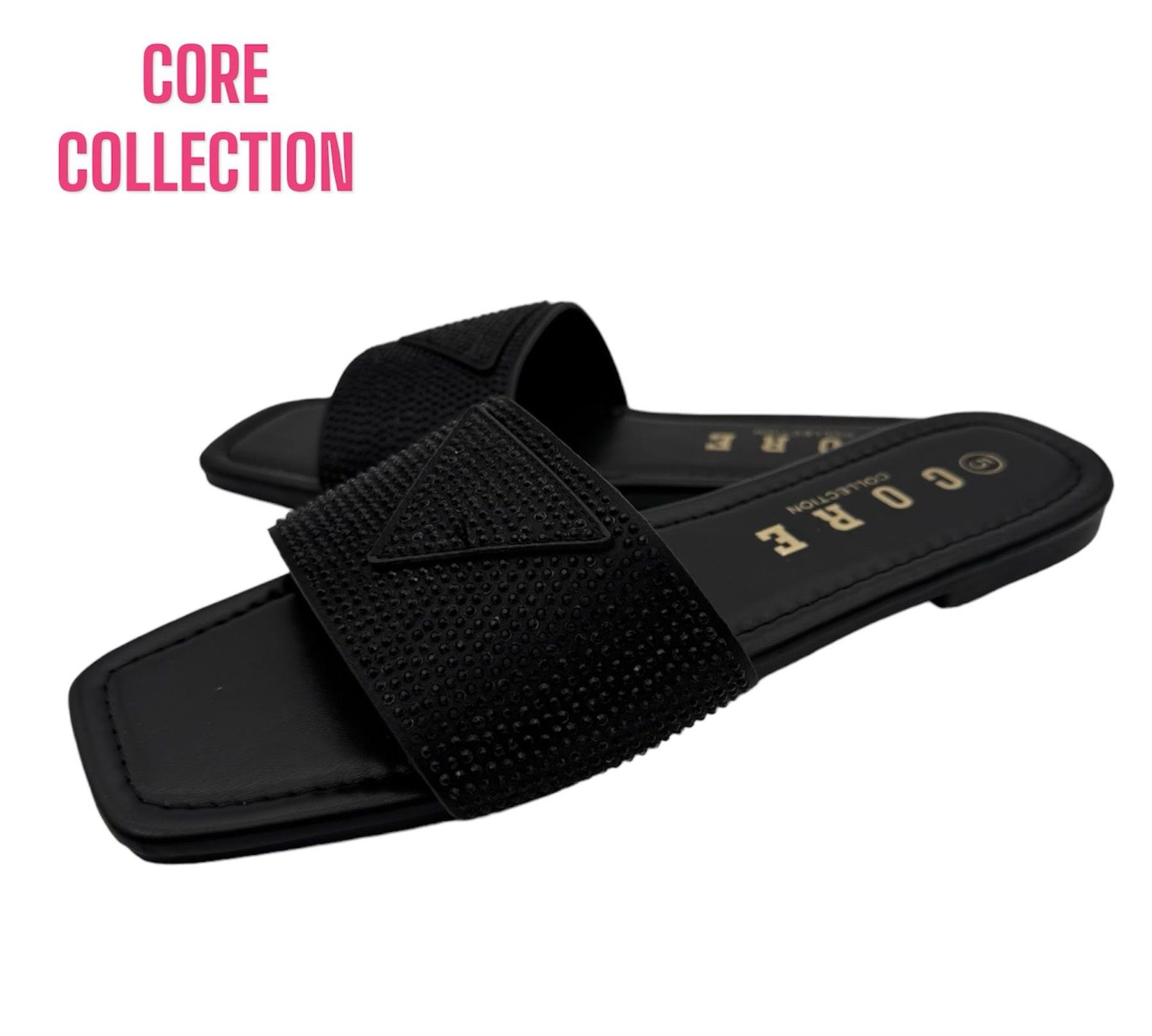 Womens Summer Slip On Sliders with Decorative Beads - Picture 5 of 7
