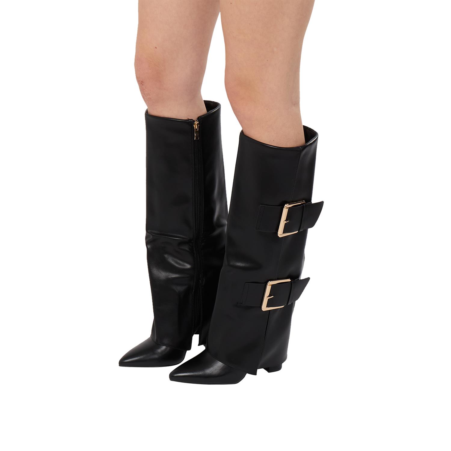 Women Knee High Long Boots with Stripe Detail Knee Length Boots - Picture 9 of 13