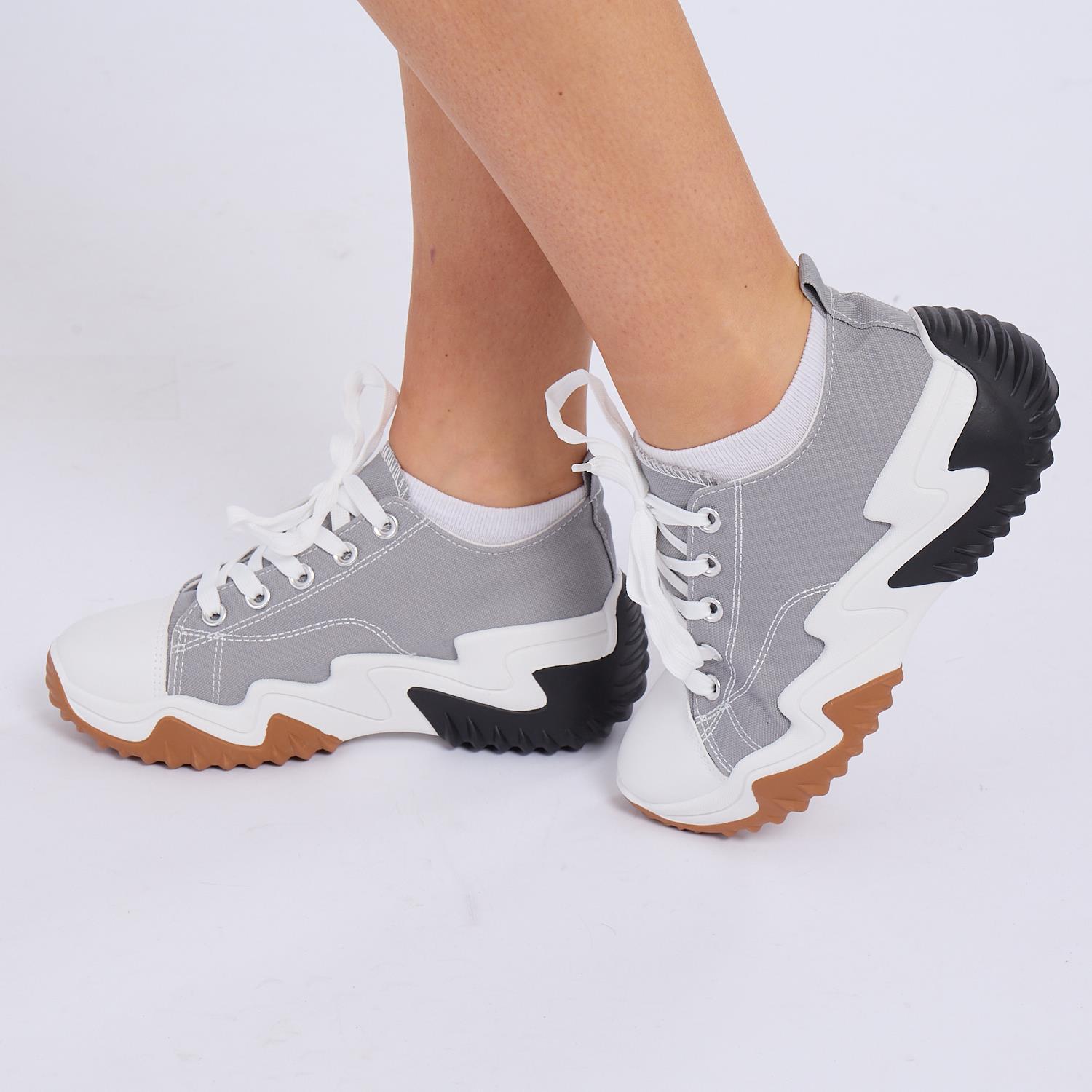 ALL SEASON WOMEN DAMEN CHUNKY SNEAKER KNÖCHEL SCHNÜR SNEAKER Schuhe Schuh - Bild 10 von 21