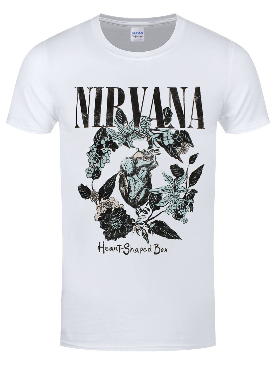Nirvana Heart-Shaped Box Mens White T-Shirt UK