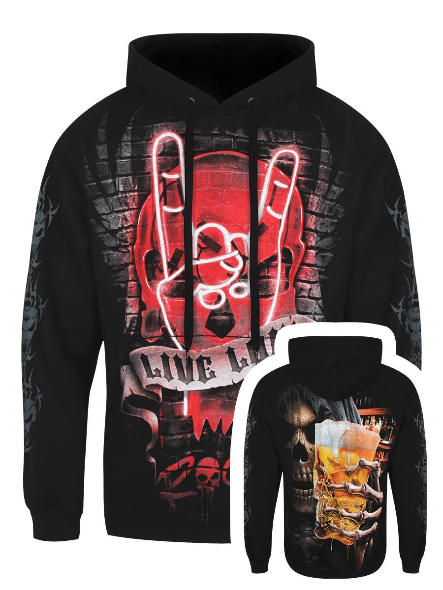 Spiral Men's Regular Fit Hooded Sweatshirt - Gothic Gamer Design, 100% Cotton Fleece Hoodie - View #8