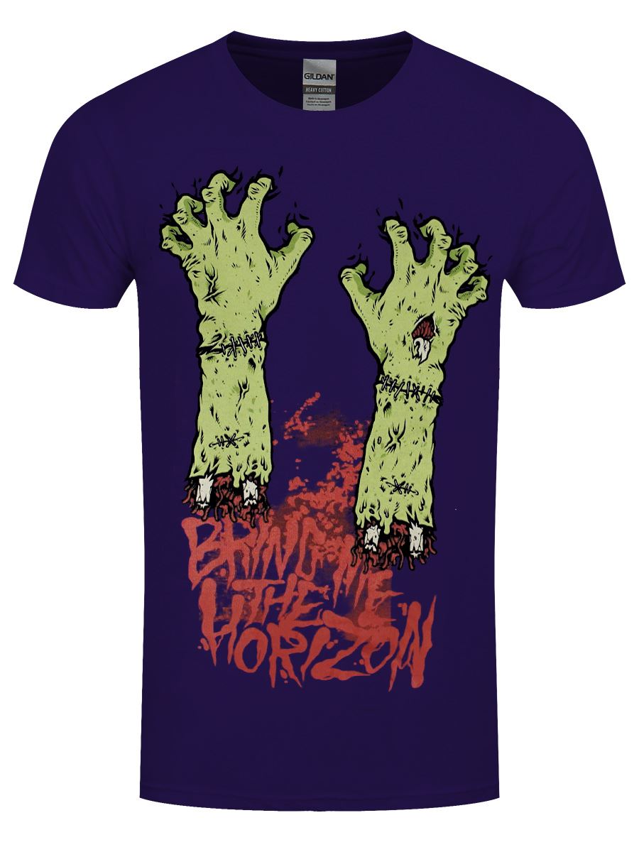 Bring Me The Horizon Zombie Hände Herren T-Shirt Lila - Bild 5 von 10