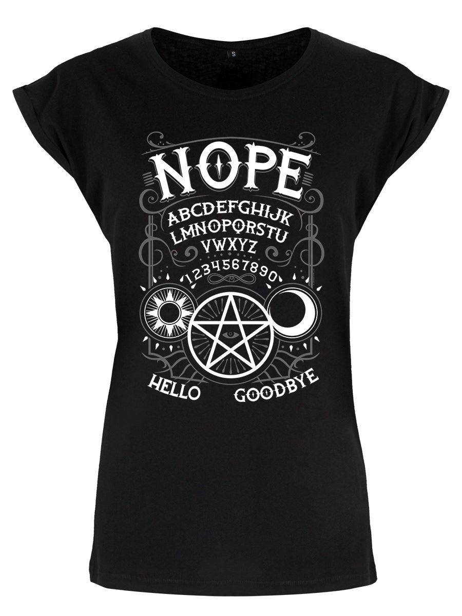 Nope Ouija Ladies Black Premium T-Shirt