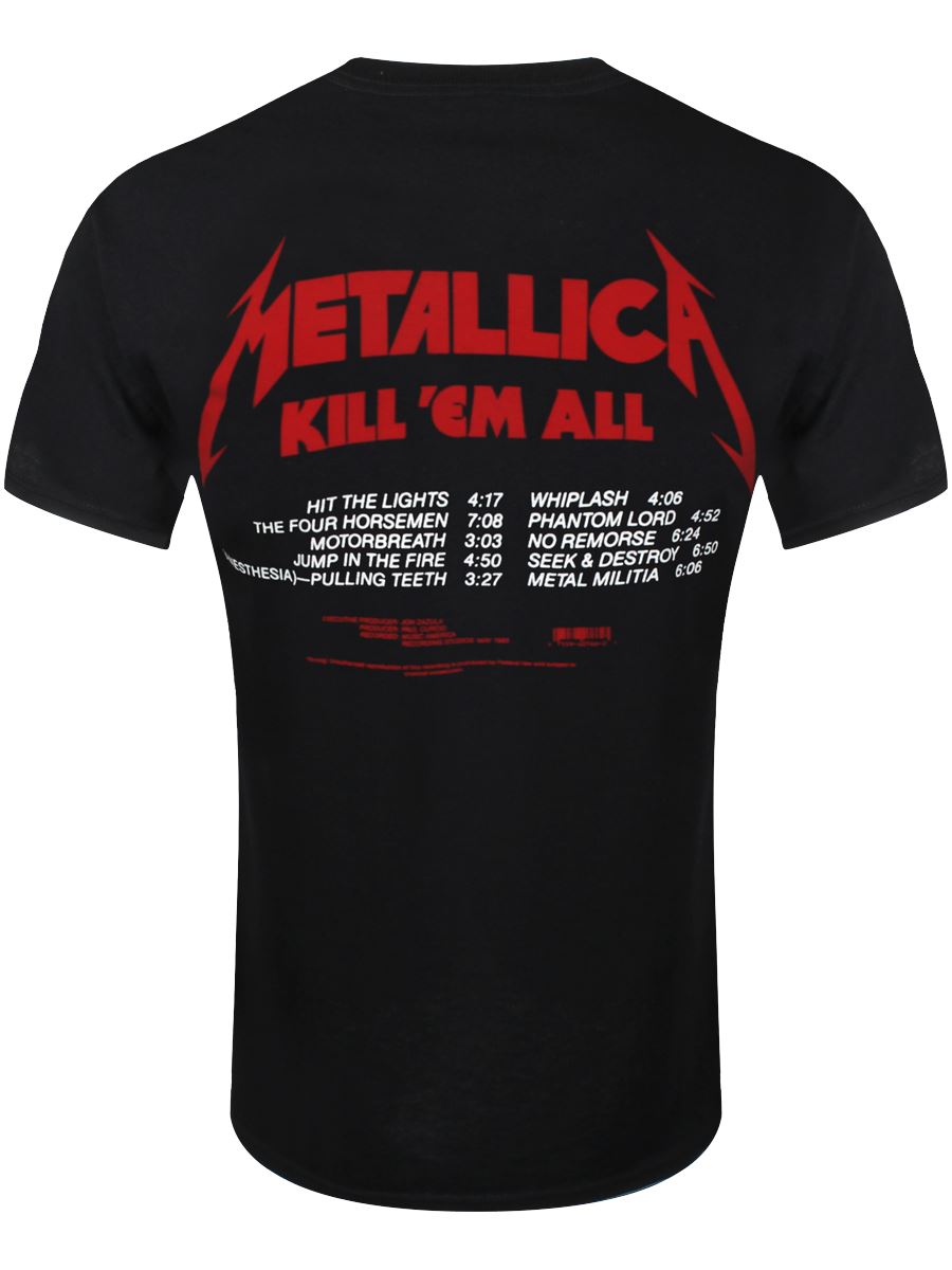 Metallica Kill Em All Tracks Mens Black T-Shirt - Picture 14 of 15