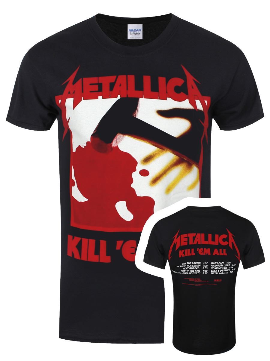 Metallica Kill Em All Tracks Mens Black T-Shirt - Picture 4 of 15