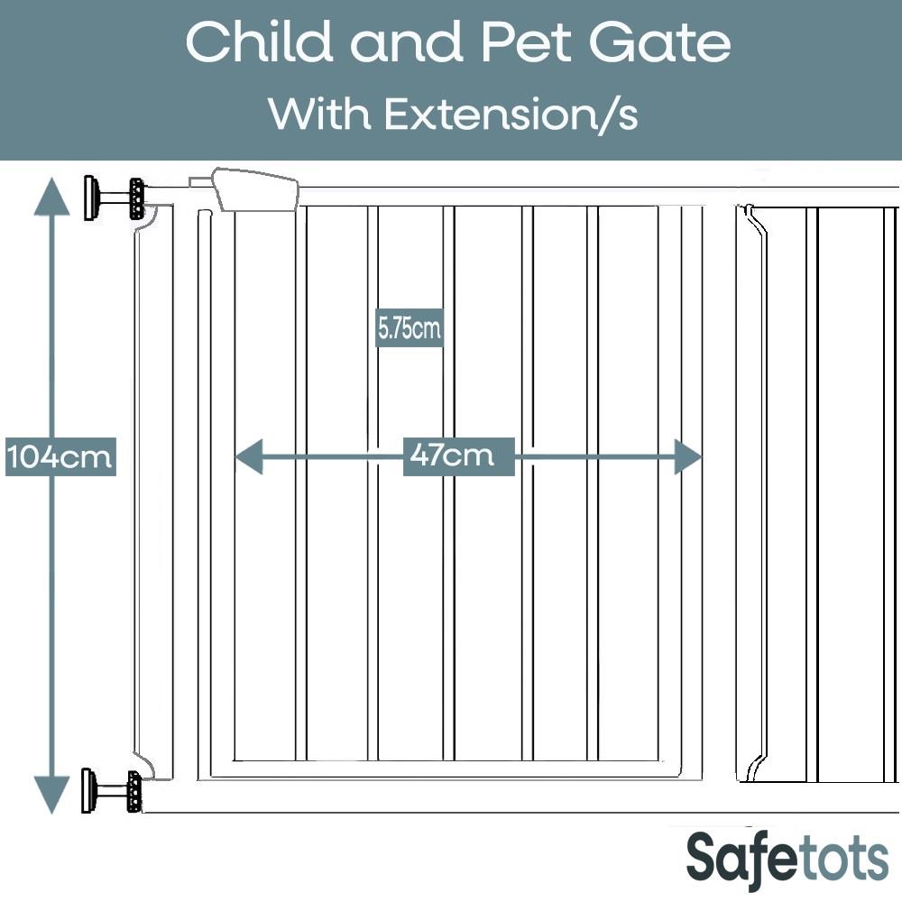 Bettacare Baby Gate, Child and Pet Gate, Extra Tall Black Range 68.5cm - 147.4cm - Picture 44 of 107