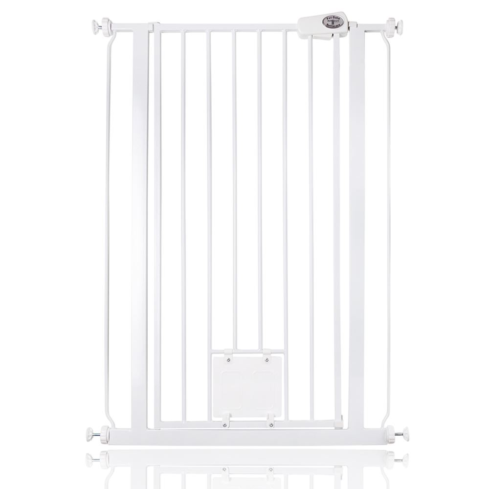 Bettacare Extra Tall Pet Gate with Lockable Cat Flap Indoor Dog Gate 75