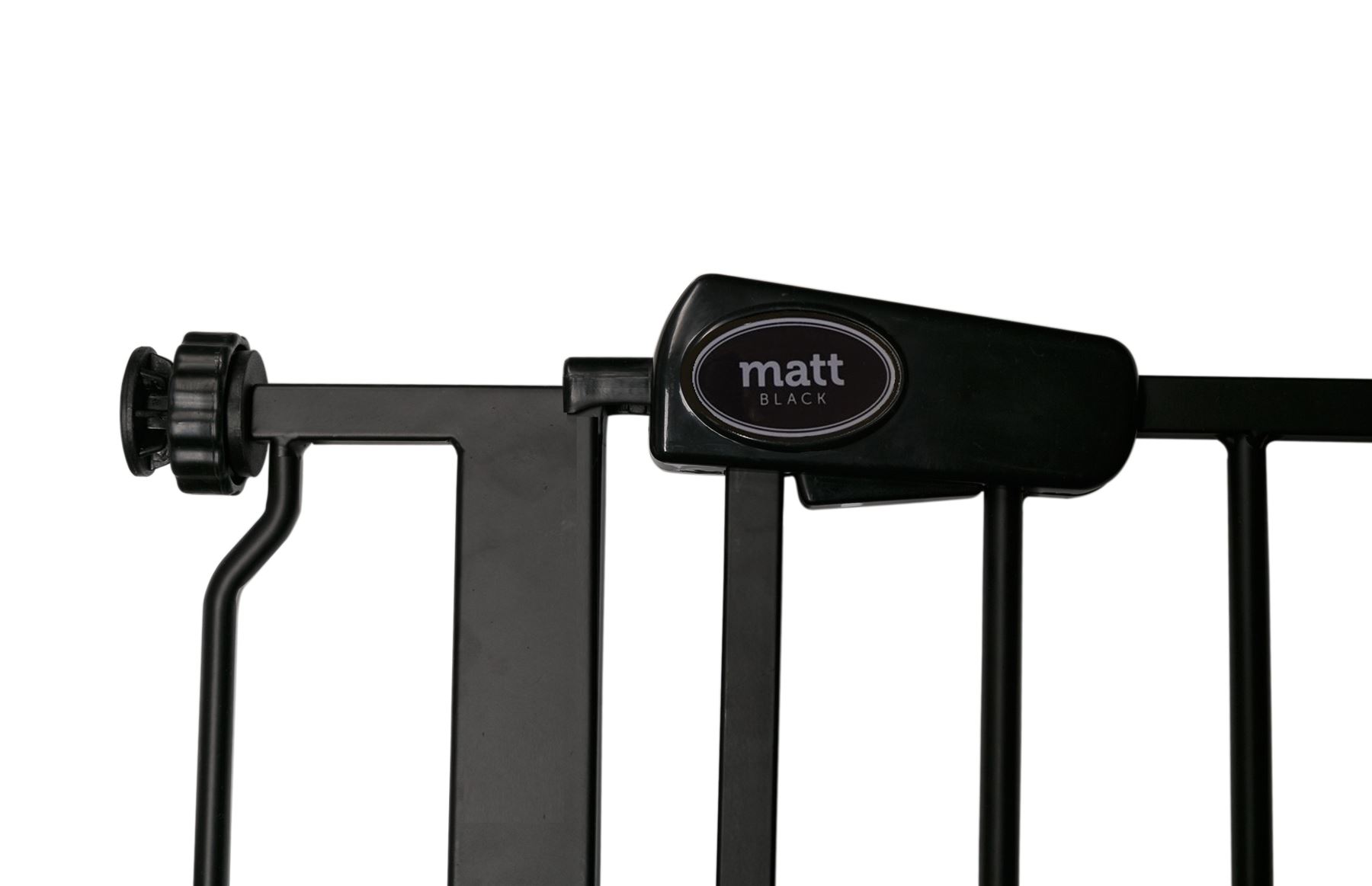 Safetots Extra Tall Premium Pet Gate Pressure Fit Dog Gate Matt Black