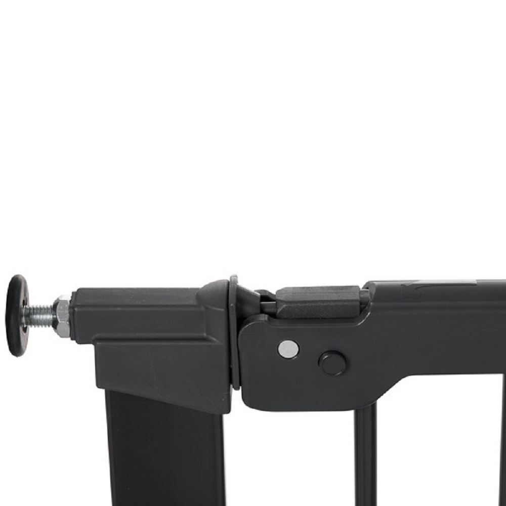 Safetots No Screw Metal Baby Gate Black Pressure Fit Safety Gate 73.5