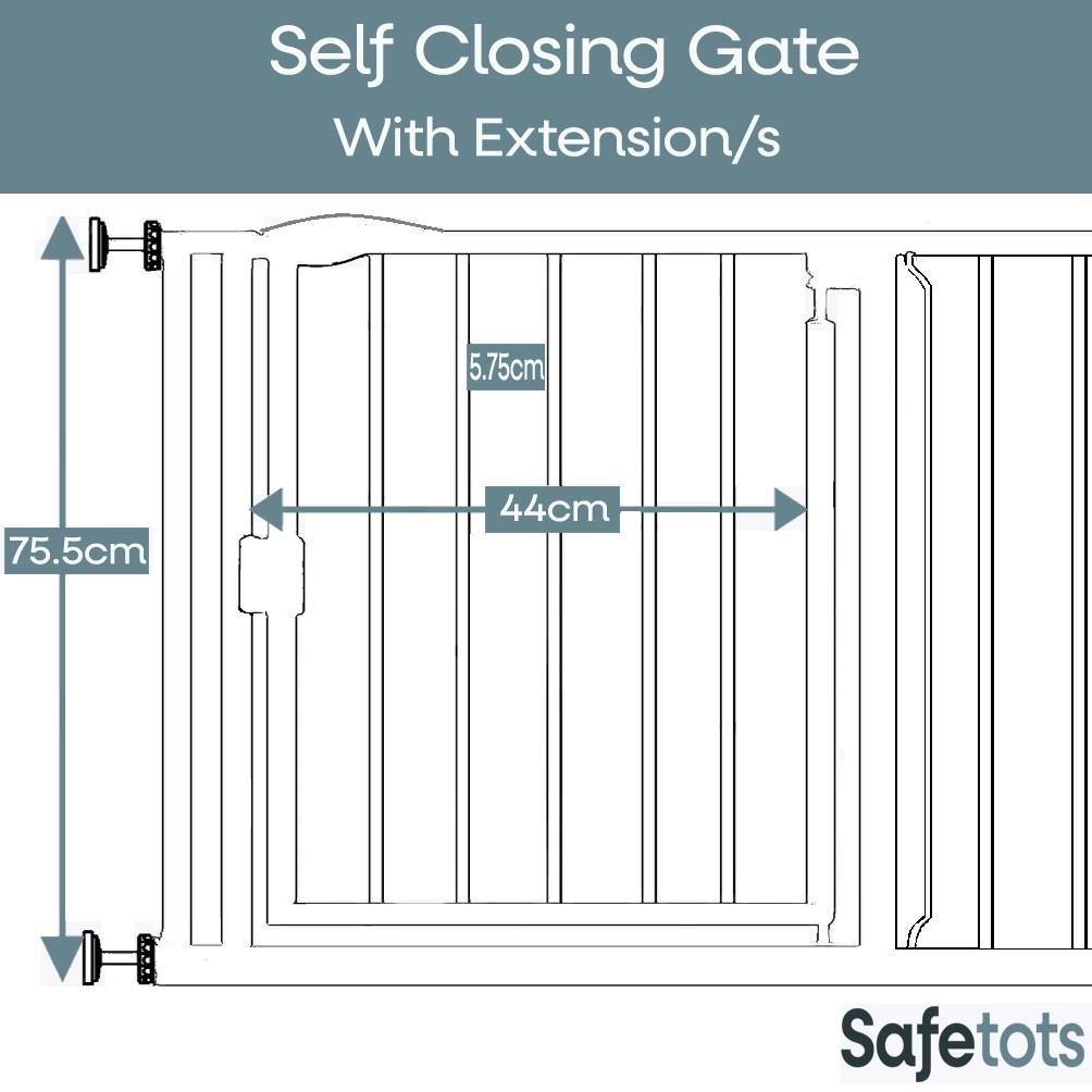 Safetots Baby Gate, Self Closing Safety Gate, Matt Black, Pressure Gate Range - Picture 67 of 112