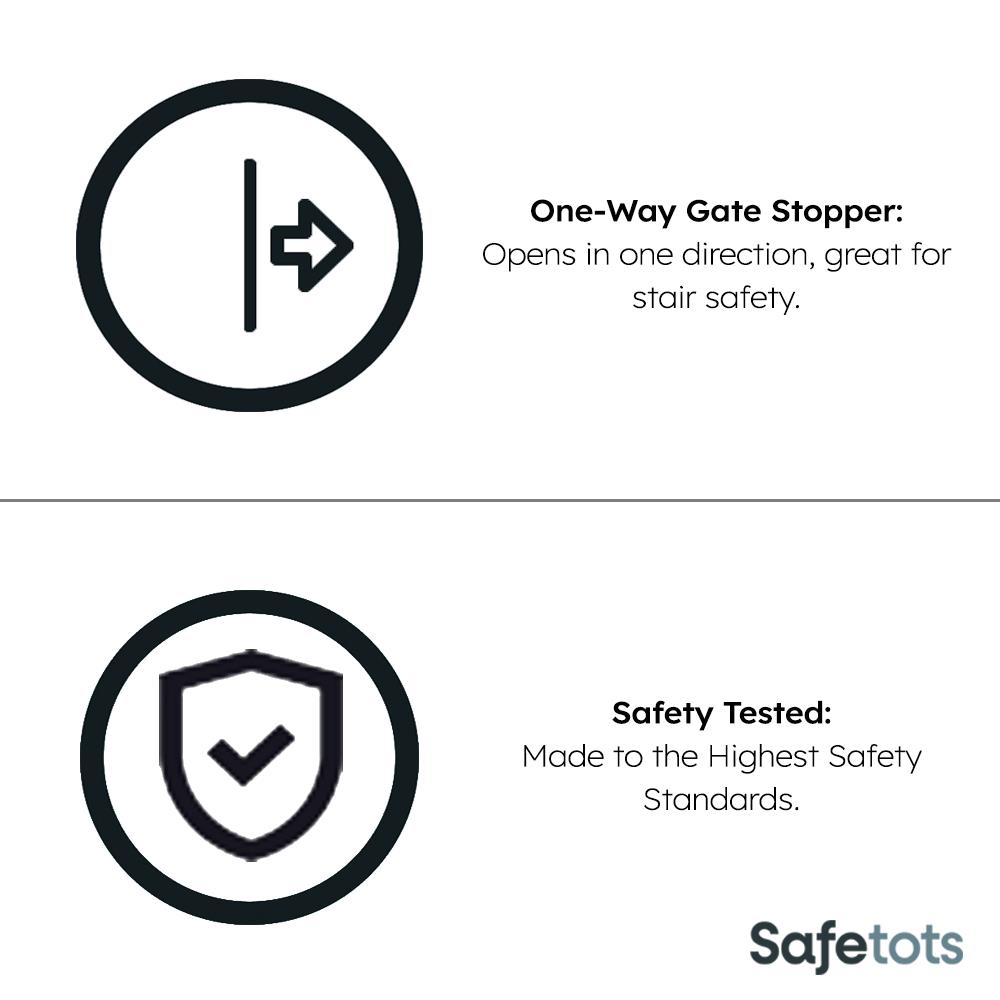 Safetots Baby Gate, Self Closing Safety Gate, Matt Black, Pressure Gate Range - Picture 53 of 112