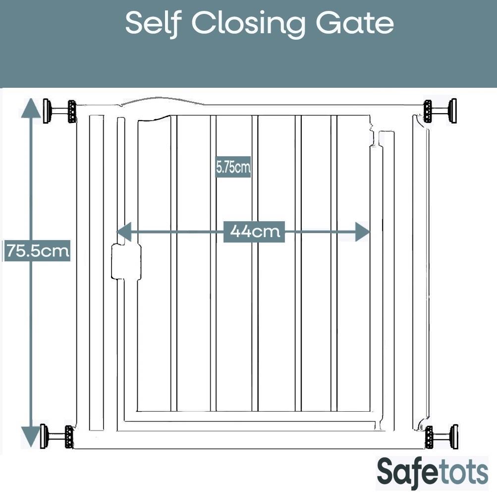 Safetots Baby Gate, Self Closing Safety Gate, Matt Black, Pressure Gate Range - Picture 11 of 112