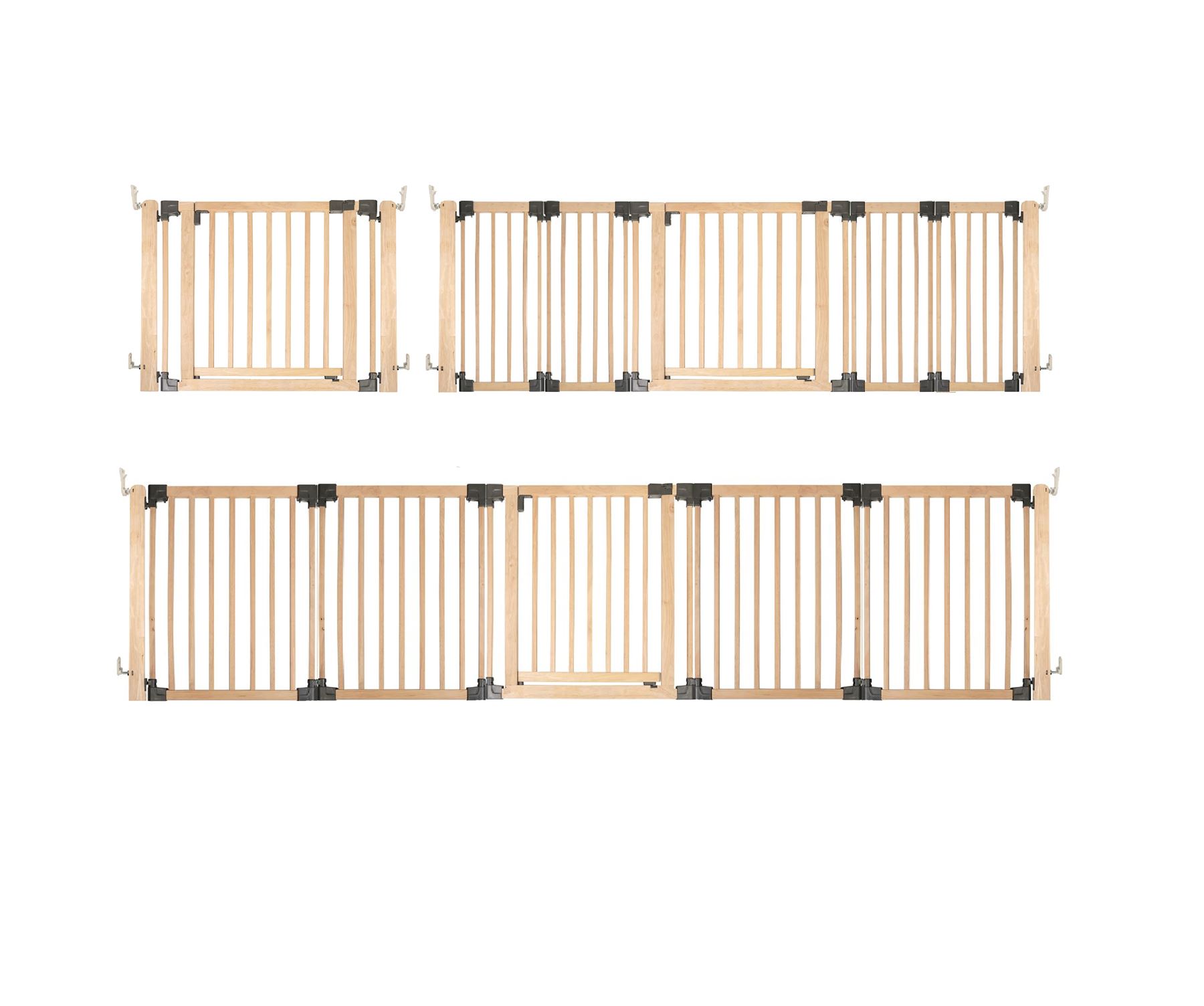 Safetots Premium Wooden Wide Pet Gate Dog Room Divider Puppy Corner