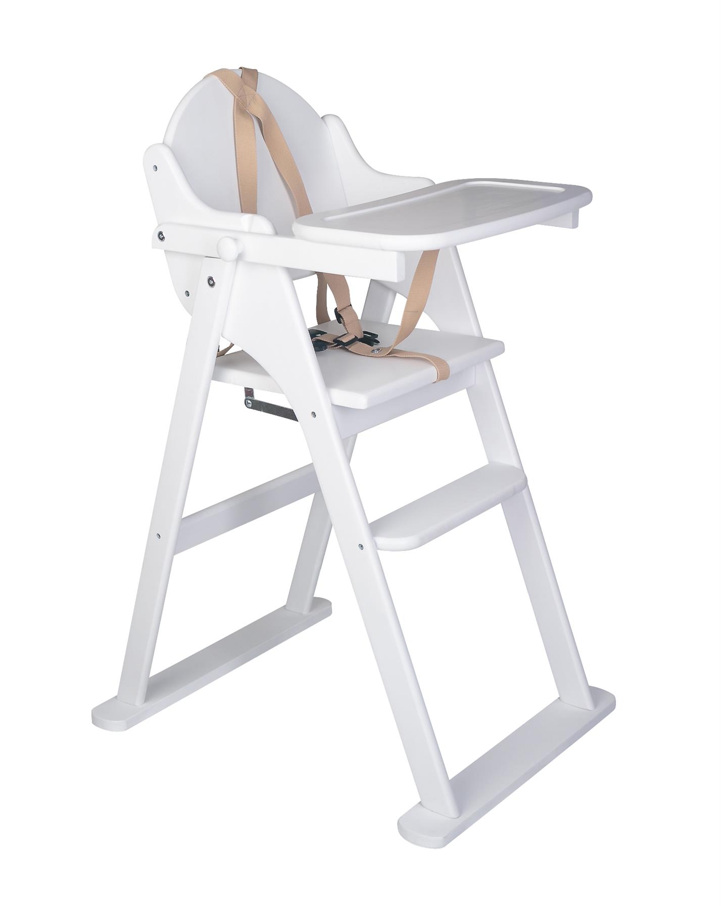 Safetots Putaway Folding Wooden Highchair Easy Store Baby Wood High