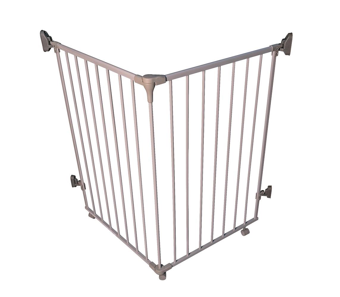Safetots Foldaway Safety Gate Wide Concertina Baby Gate Grey 60125.5cm