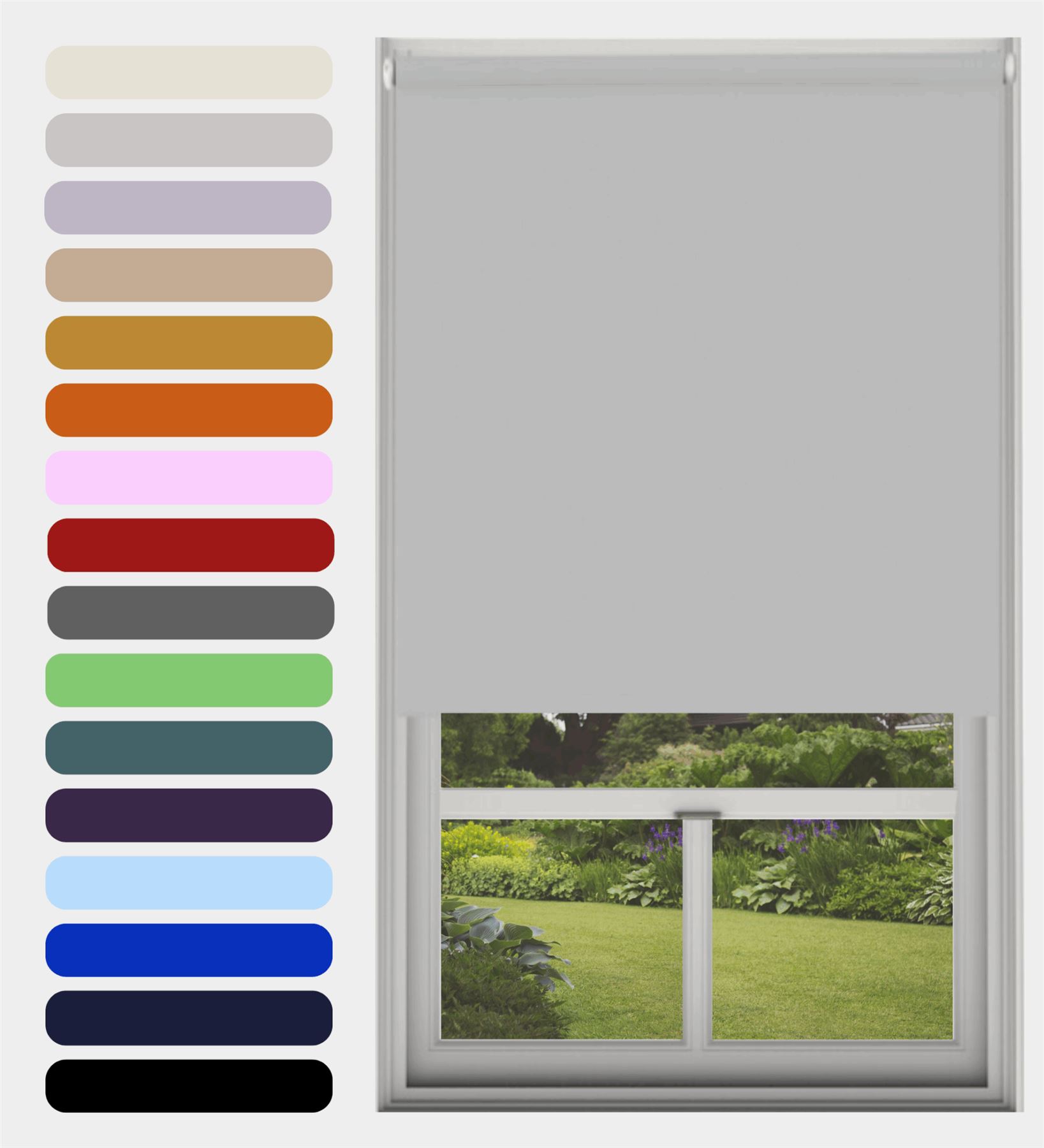 Blackout Roller Blind Many Colours Bedroom, Living Room, Bathroom, Kitchen Blind - Picture 25 of 42