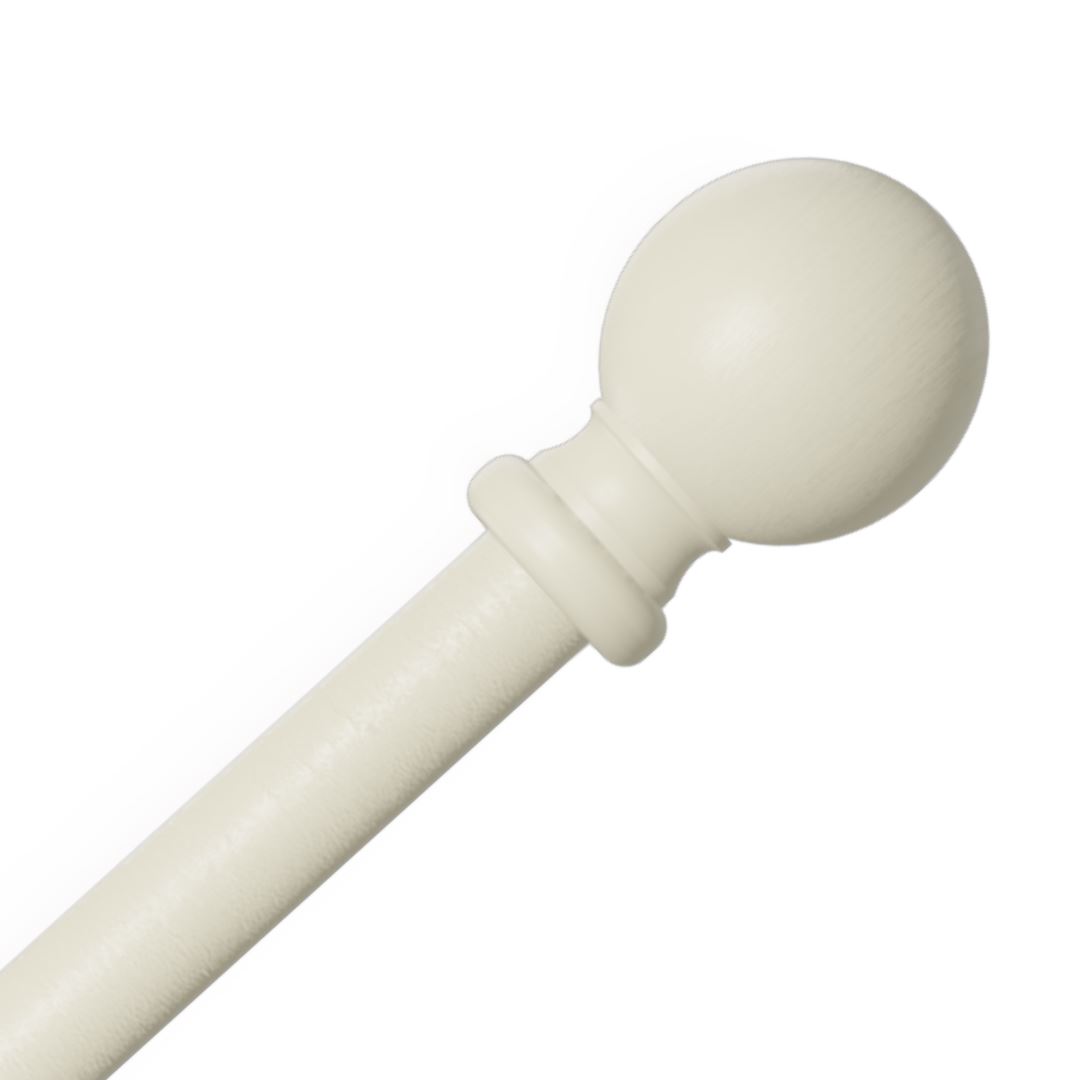 WOODEN CURTAIN POLE EYELET POLE FOR CURTAINS 28MM WOOD POLE WHITE OAK GREY CREAM - Picture 4 of 17