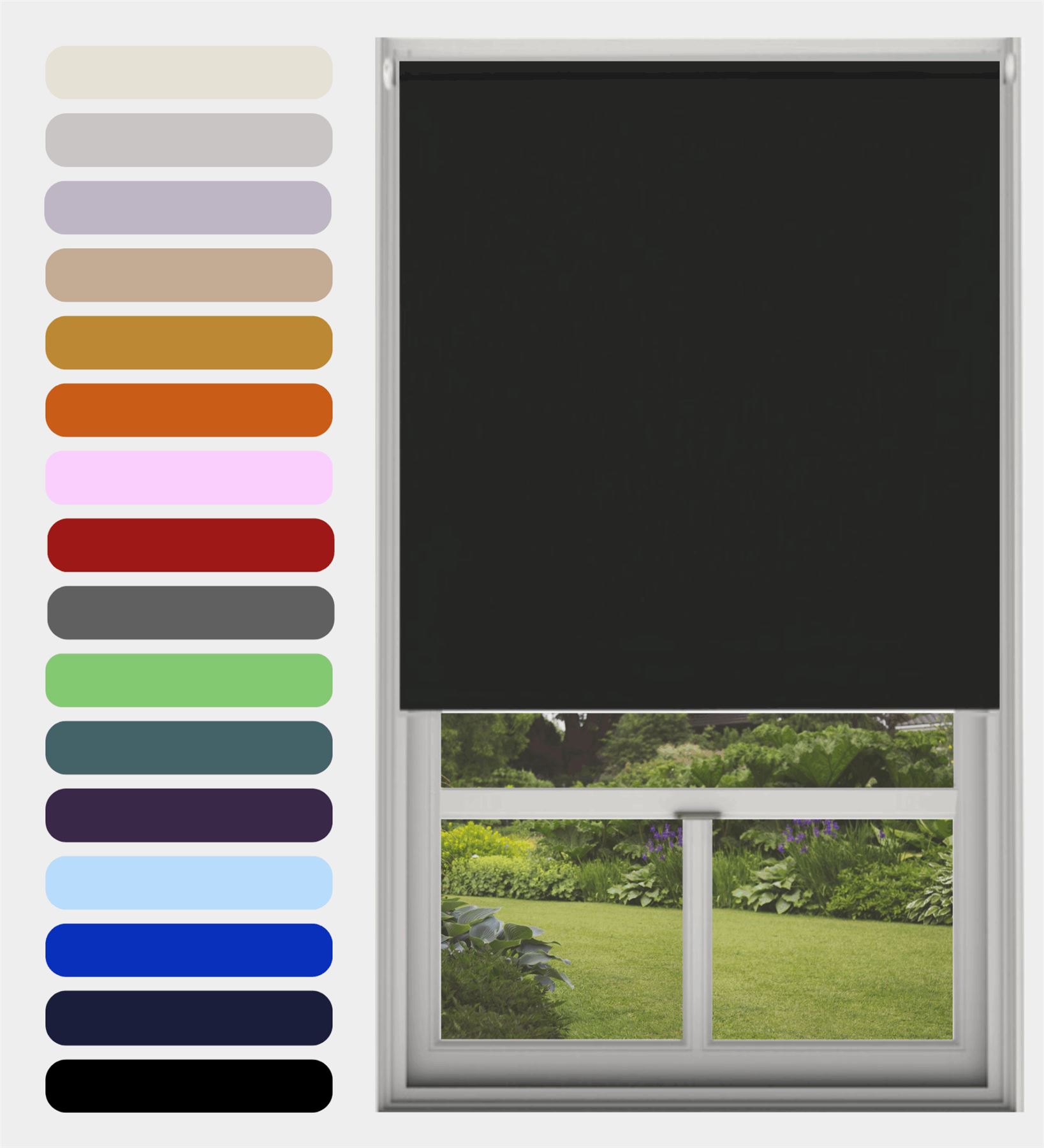 Blackout Roller Blind Many Colours Bedroom, Living Room, Bathroom, Kitchen Blind - Picture 12 of 42