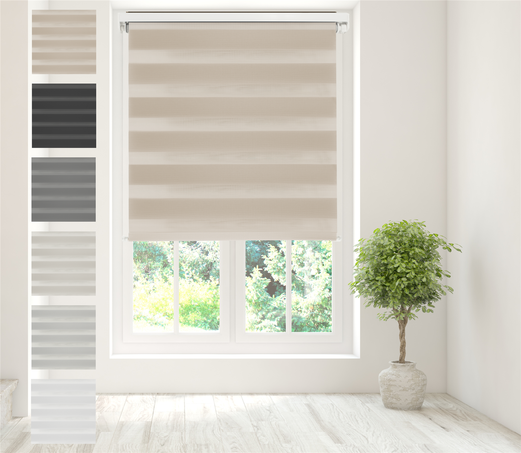 Day And Night Roller Blinds Zebra Vision Roller Dual Layer Up to 180cm x 210cm - Picture 15 of 18