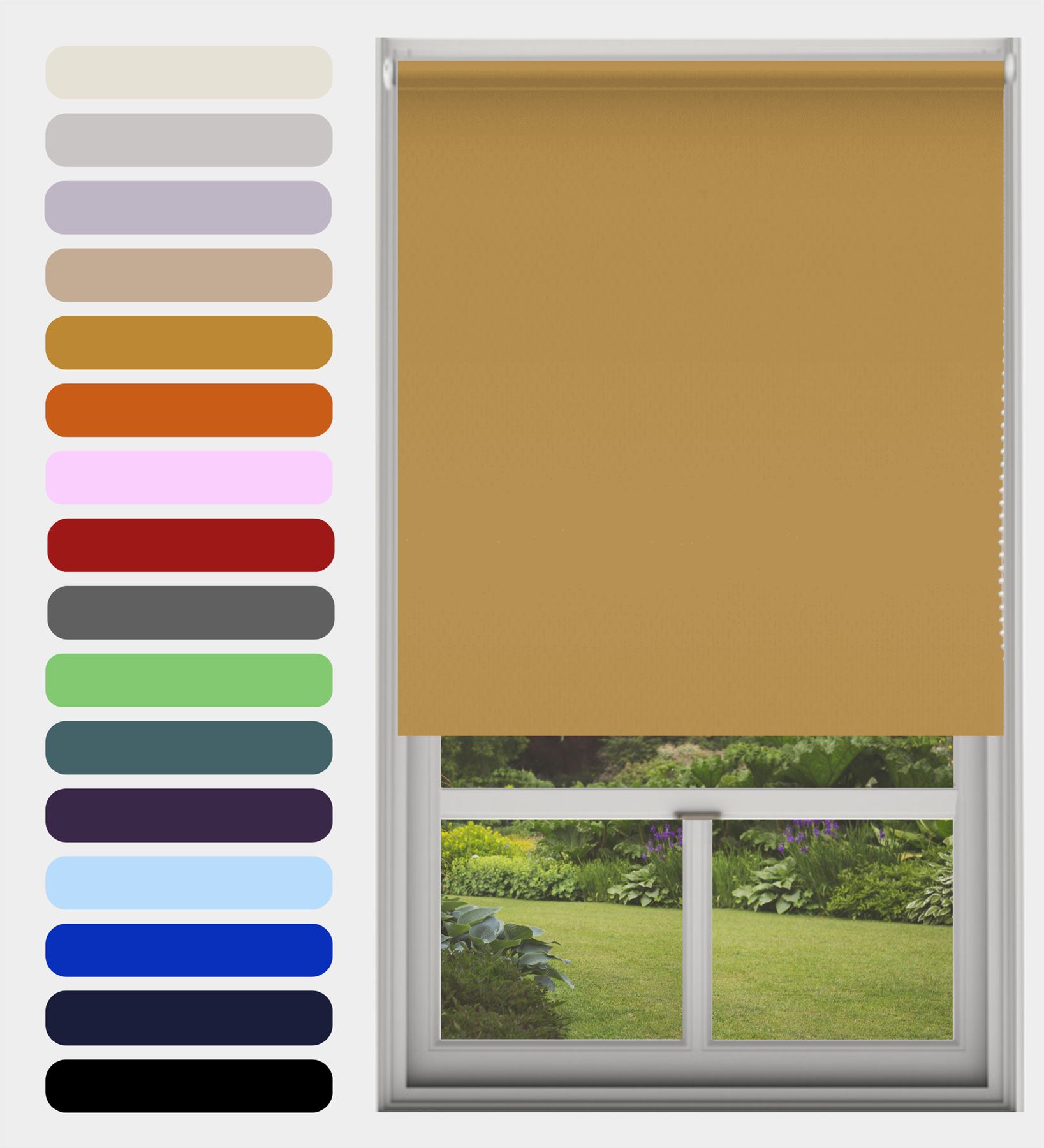 Blackout Roller Blind Many Colours Bedroom, Living Room, Bathroom, Kitchen Blind - Picture 33 of 42