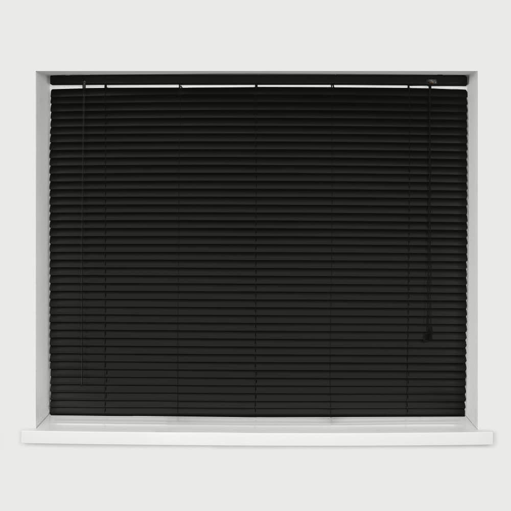 MADE TO MEASURE ALUMINIUM VENETIAN BLINDS 25MM BLACK WHITE SILVER - Picture 6 of 13