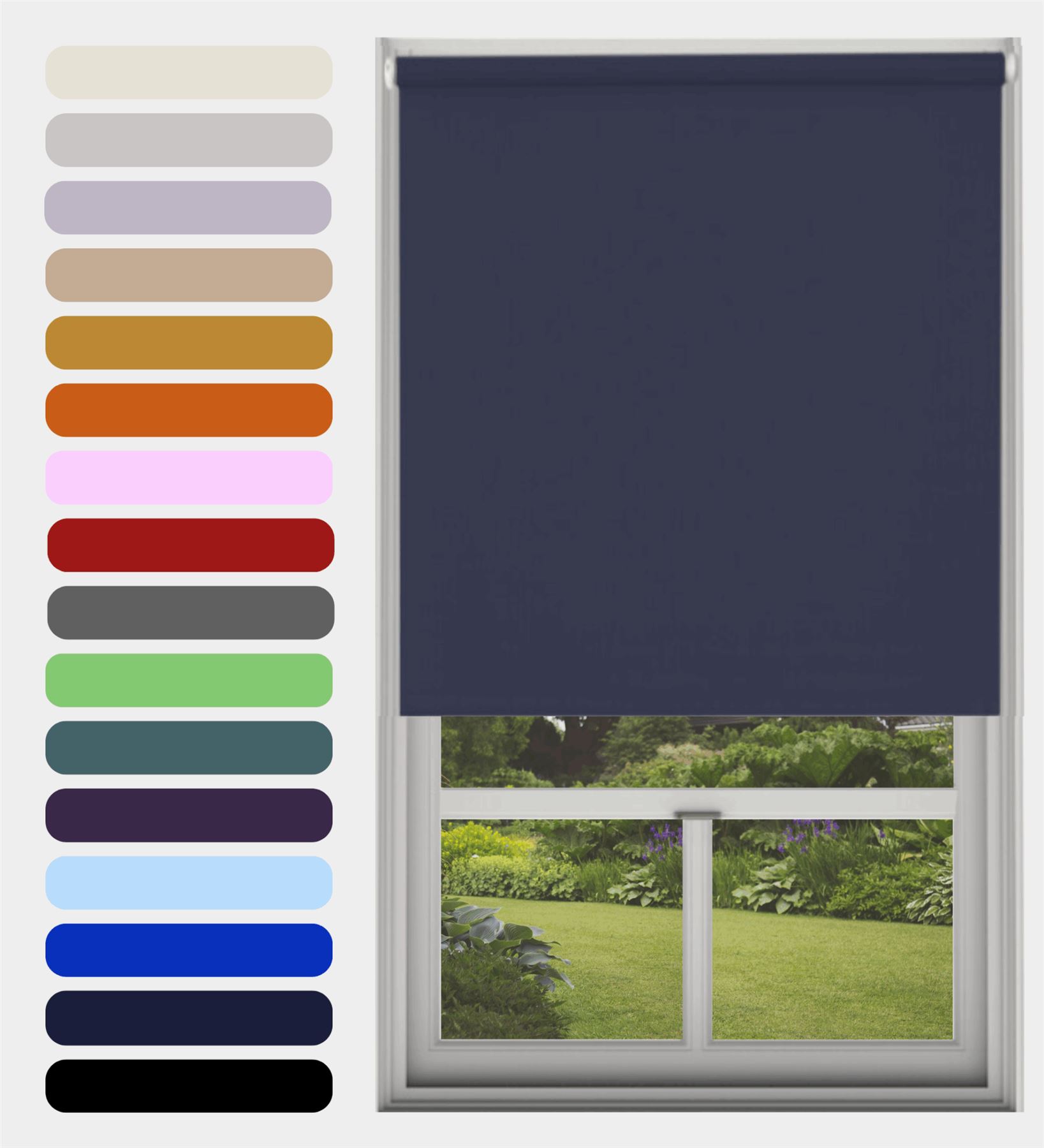 Blackout Roller Blind Many Colours Bedroom, Living Room, Bathroom, Kitchen Blind - Picture 31 of 42