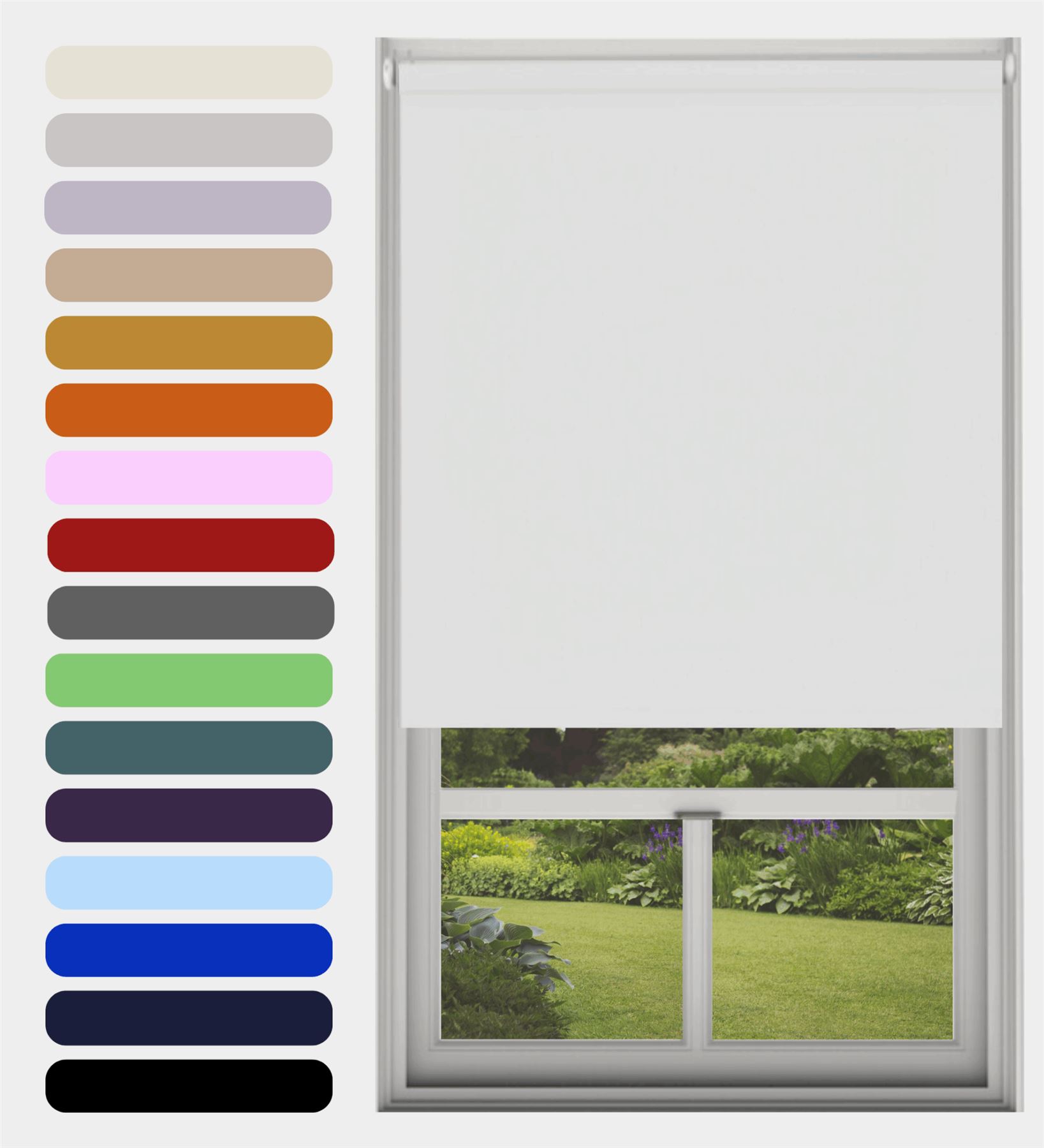 Blackout Roller Blind Many Colours Bedroom, Living Room, Bathroom, Kitchen Blind - Picture 41 of 42