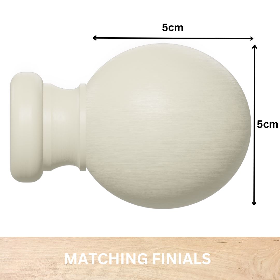 WOODEN CURTAIN POLE EYELET POLE FOR CURTAINS 28MM WOOD POLE WHITE OAK GREY CREAM - Picture 6 of 17