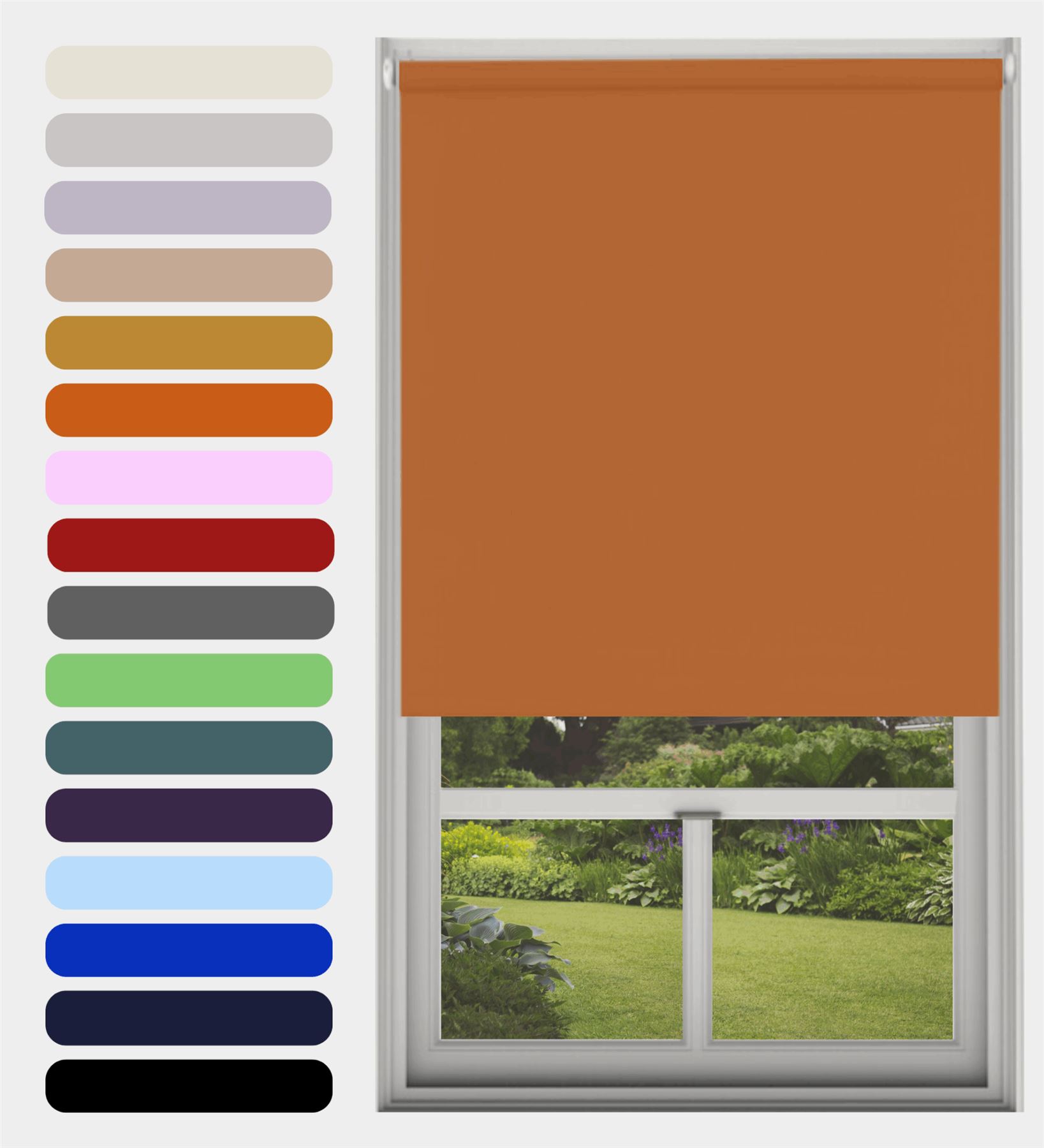 Blackout Roller Blind Many Colours Bedroom, Living Room, Bathroom, Kitchen Blind - Picture 15 of 42
