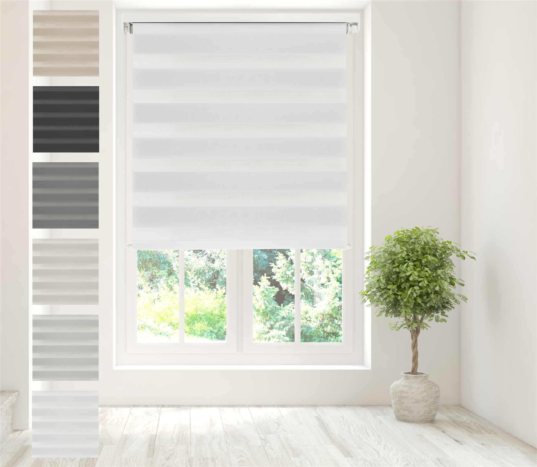 Day And Night Roller Blinds Zebra Vision Roller Dual Layer Up to 180cm x 210cm - Picture 17 of 18