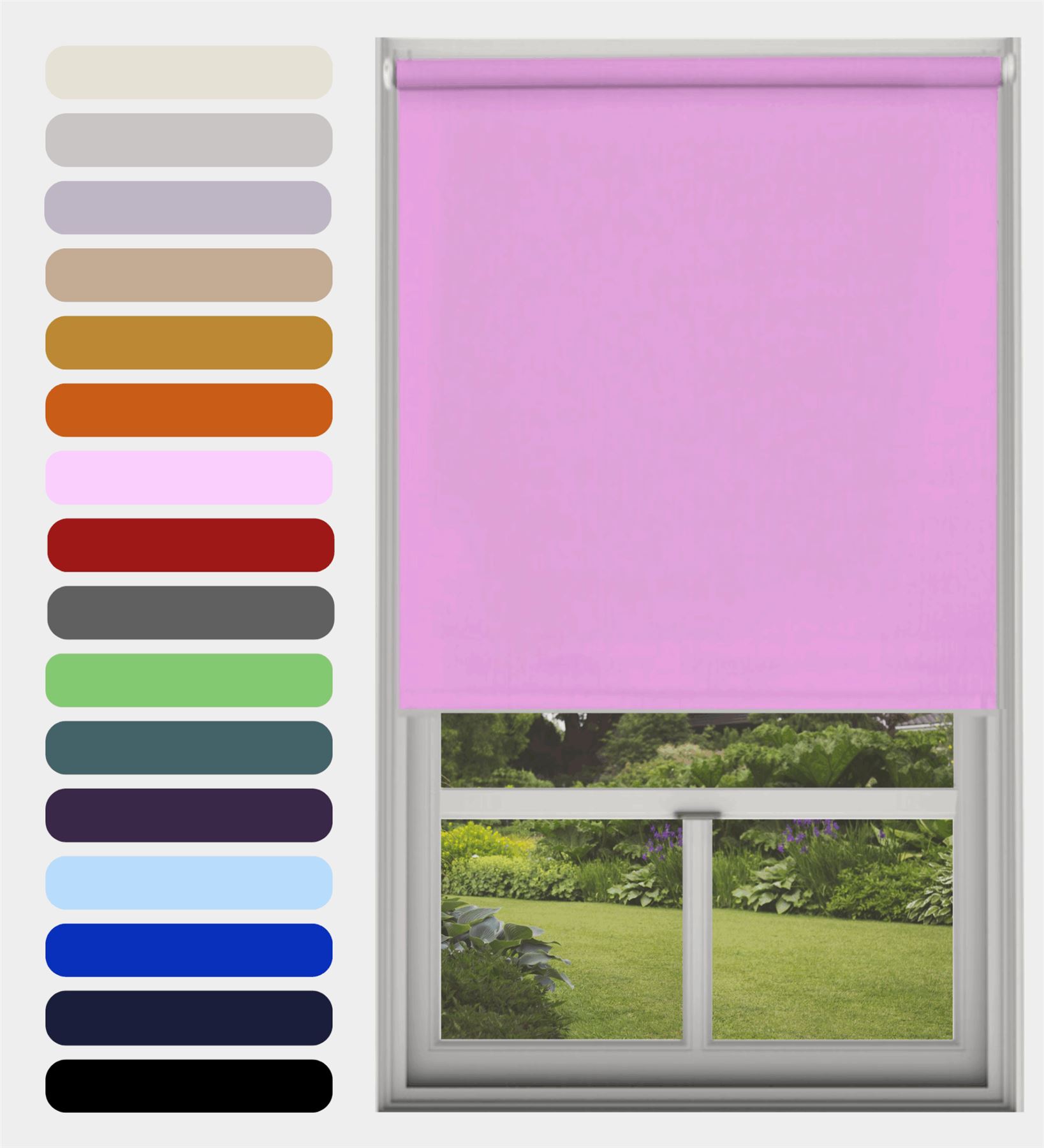 Blackout Roller Blind Many Colours Bedroom, Living Room, Bathroom, Kitchen Blind - Picture 35 of 42