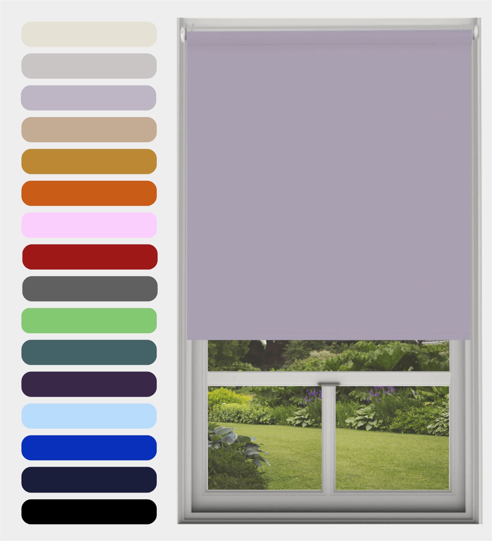 Blackout Roller Blind Many Colours Bedroom, Living Room, Bathroom, Kitchen Blind - Picture 23 of 42
