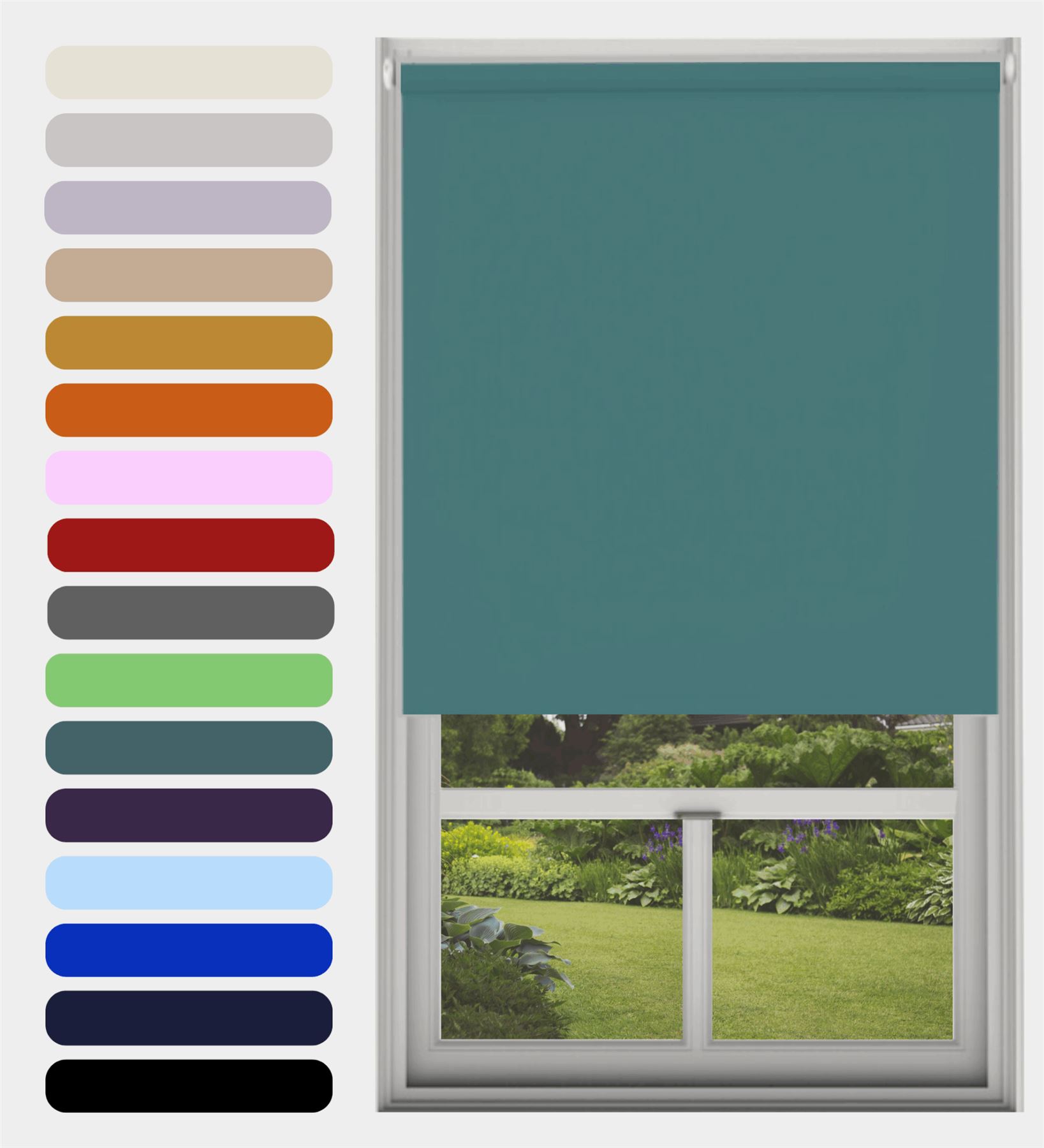 Blackout Roller Blind Many Colours Bedroom, Living Room, Bathroom, Kitchen Blind - Picture 39 of 42