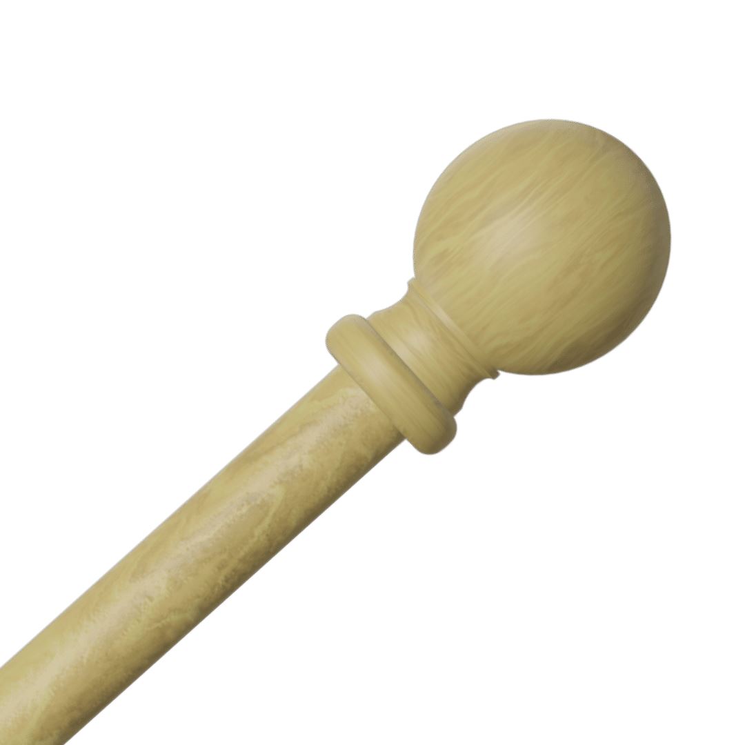WOODEN CURTAIN POLE EYELET POLE FOR CURTAINS 28MM WOOD POLE WHITE OAK GREY CREAM