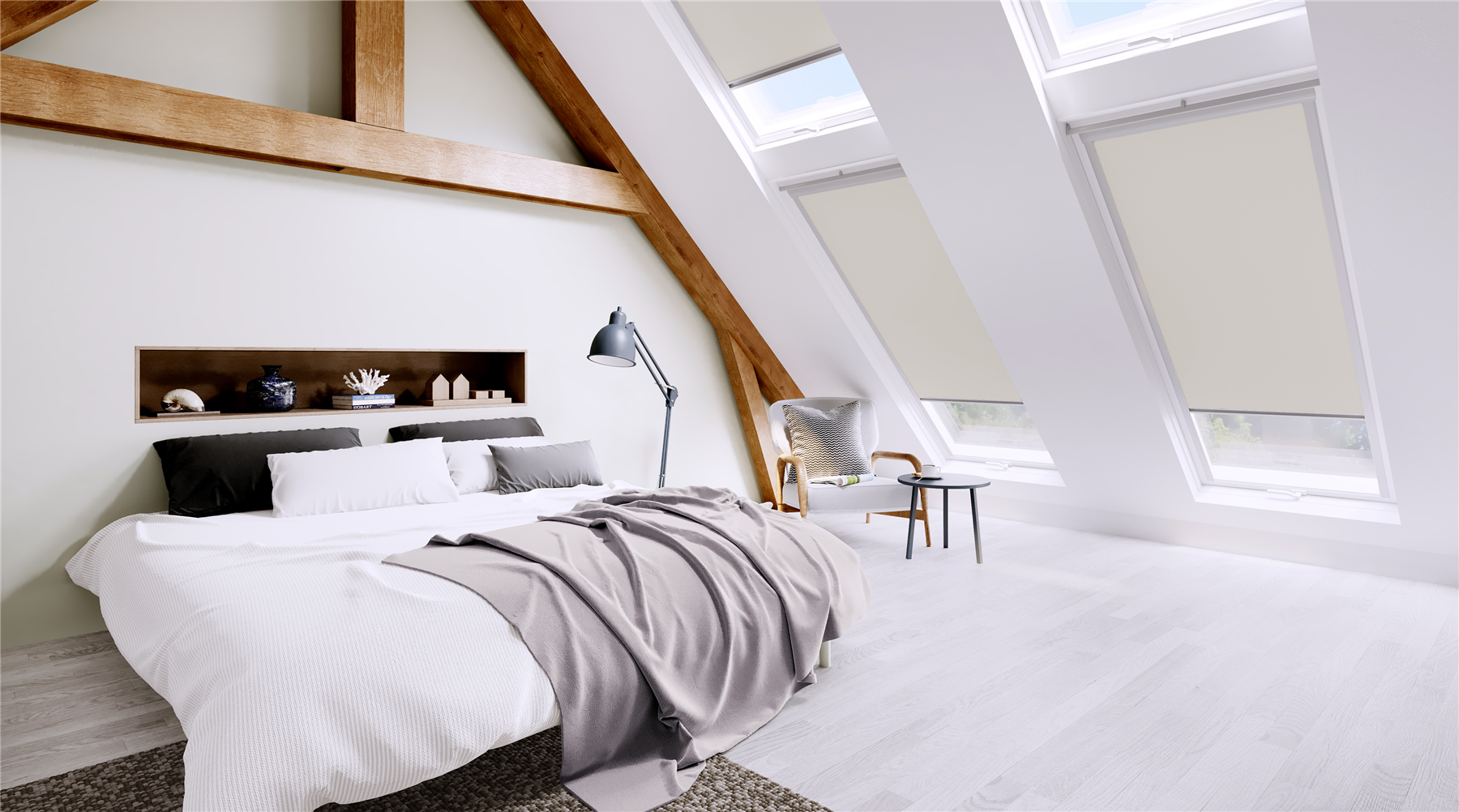 ROOF / SKYLIGHT BLACKOUT ROLLER BLIND SUITABLE FOR VELUX WINDOWS - Picture 10 of 12