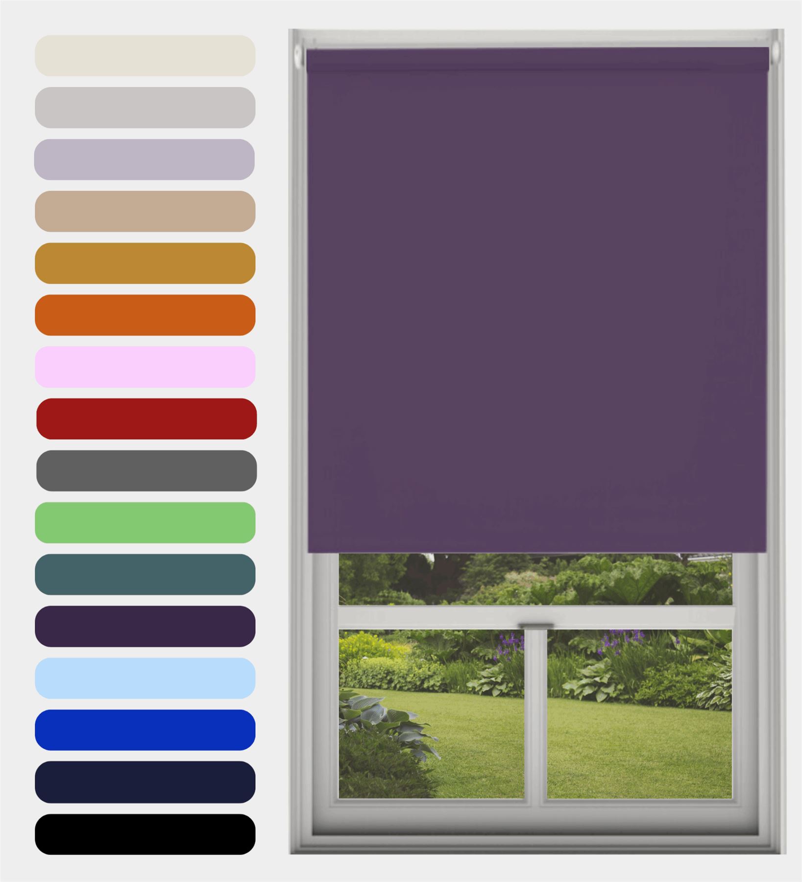 Blackout Roller Blind Many Colours Bedroom, Living Room, Bathroom, Kitchen Blind - Picture 10 of 42