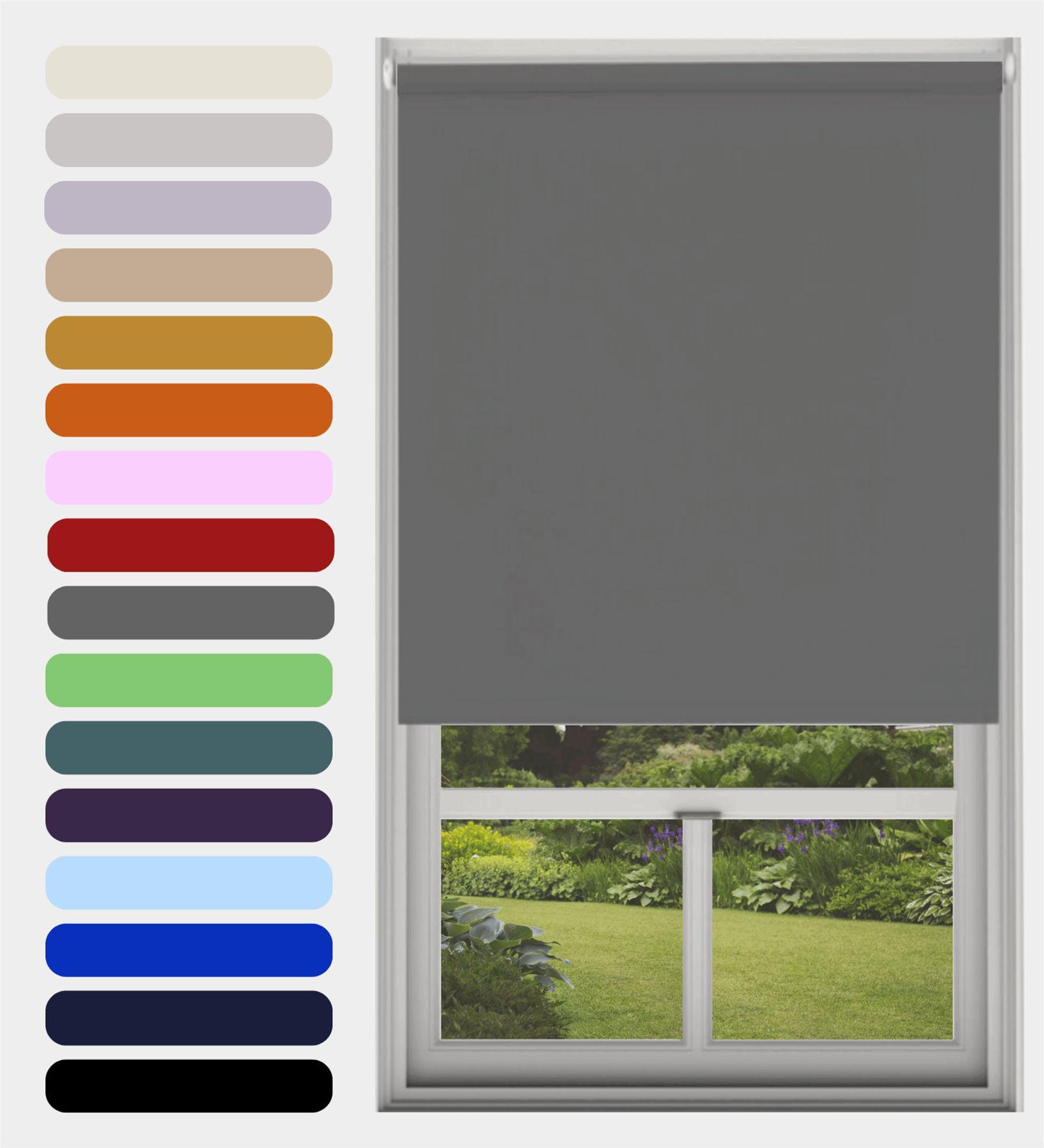 Blackout Roller Blind Many Colours Bedroom, Living Room, Bathroom, Kitchen Blind - Picture 19 of 42