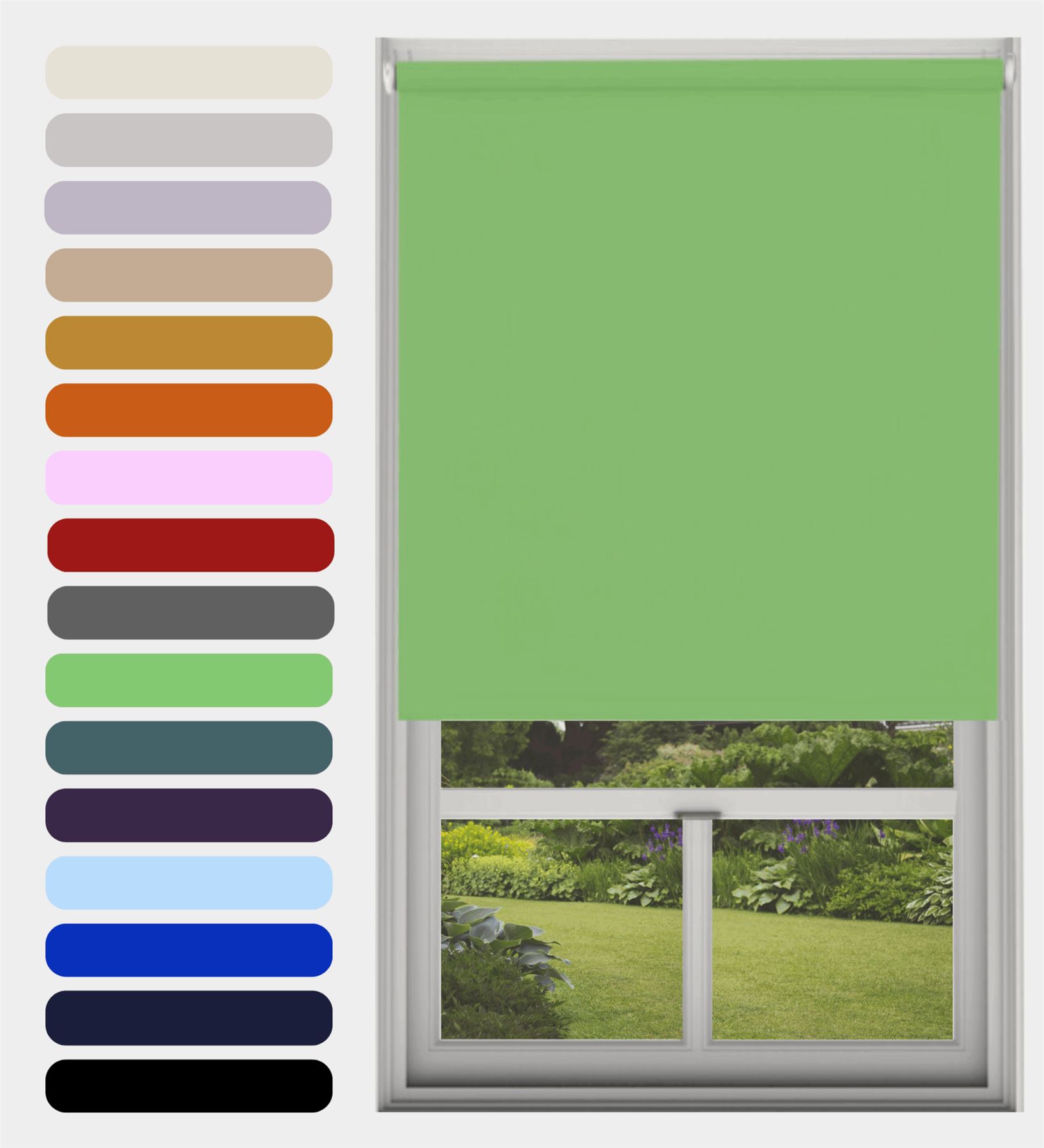 Blackout Roller Blind Many Colours Bedroom, Living Room, Bathroom, Kitchen Blind - Picture 27 of 42