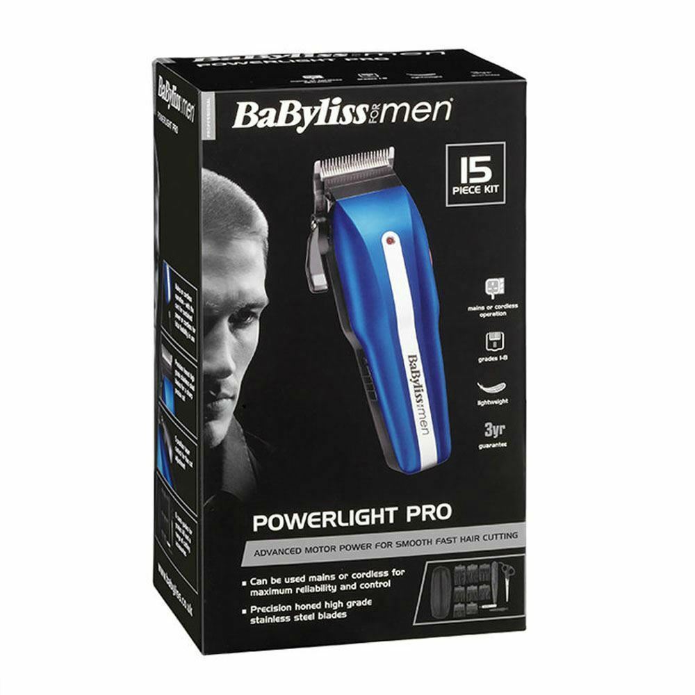 BaByliss 7498CU Men's Power Light Pro Hair Clippers Kit Cord