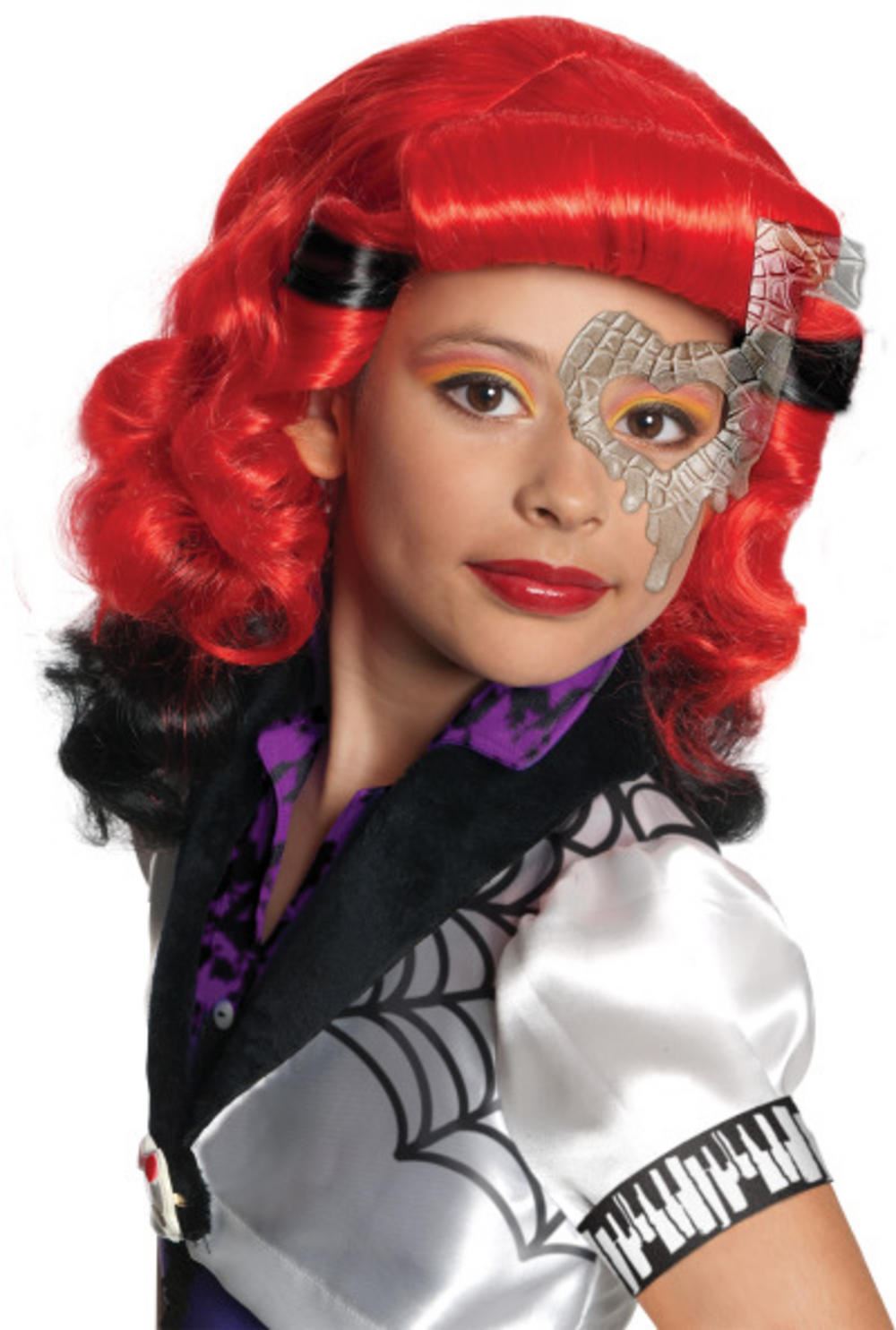 Girls Monster High Wig Official Halloween Fancy Dress Costume Accessory