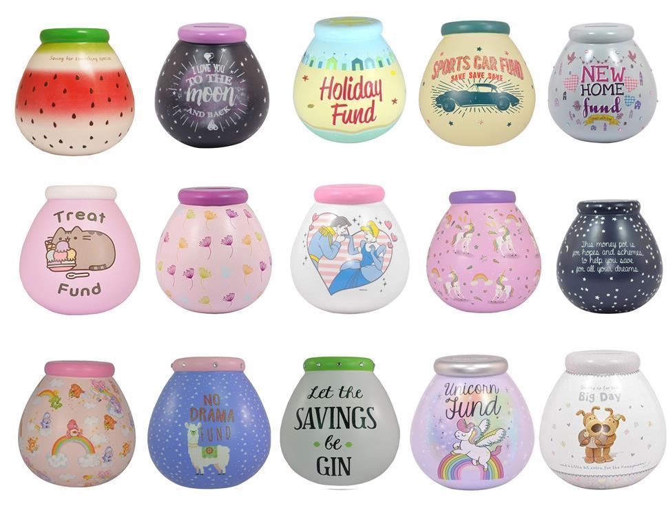Pot of Dreams Ceramic Money Piggy Box Savings Bank Over 50 Designs