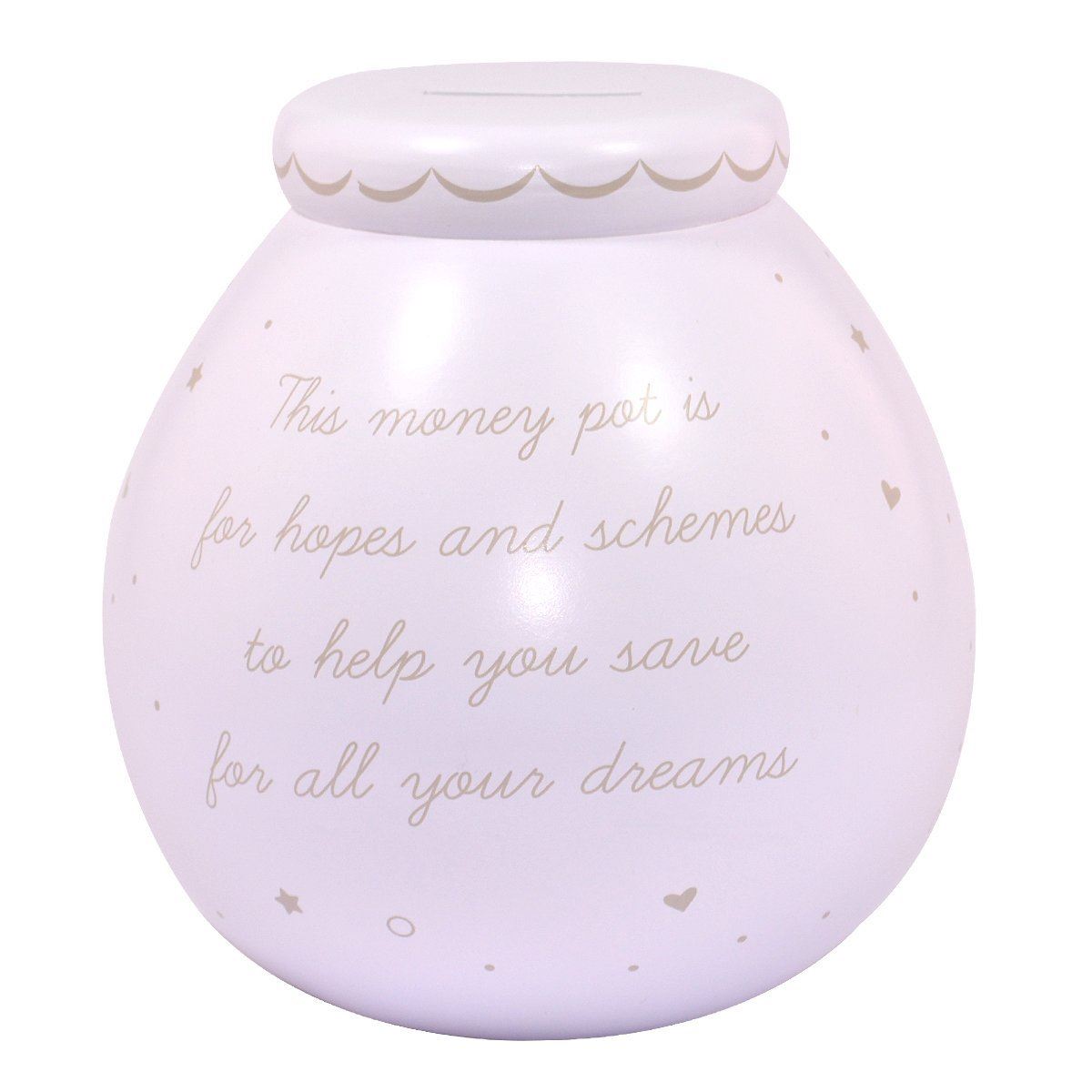 Pot Of Dreams Ceramic Money Box Pots Savings Fund Save Coins Piggy Bank